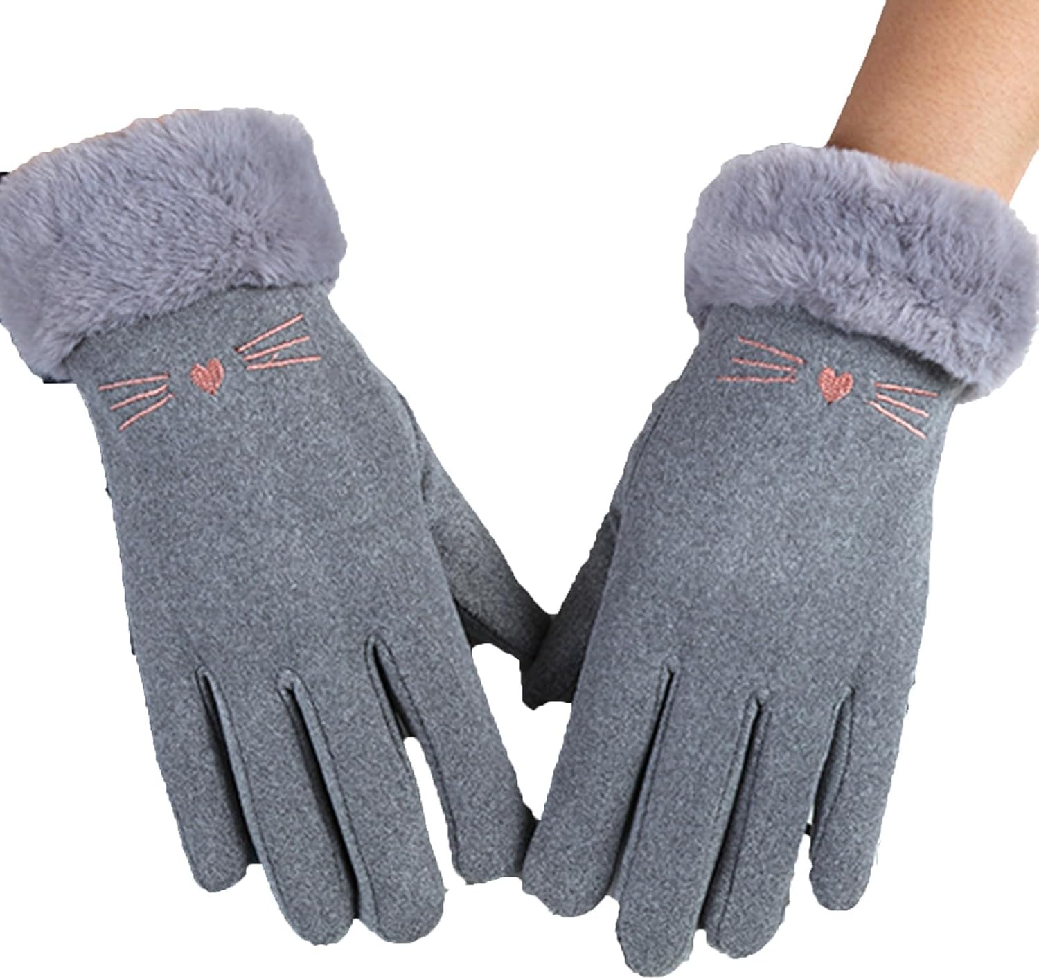 Women Winter Suede Gloves