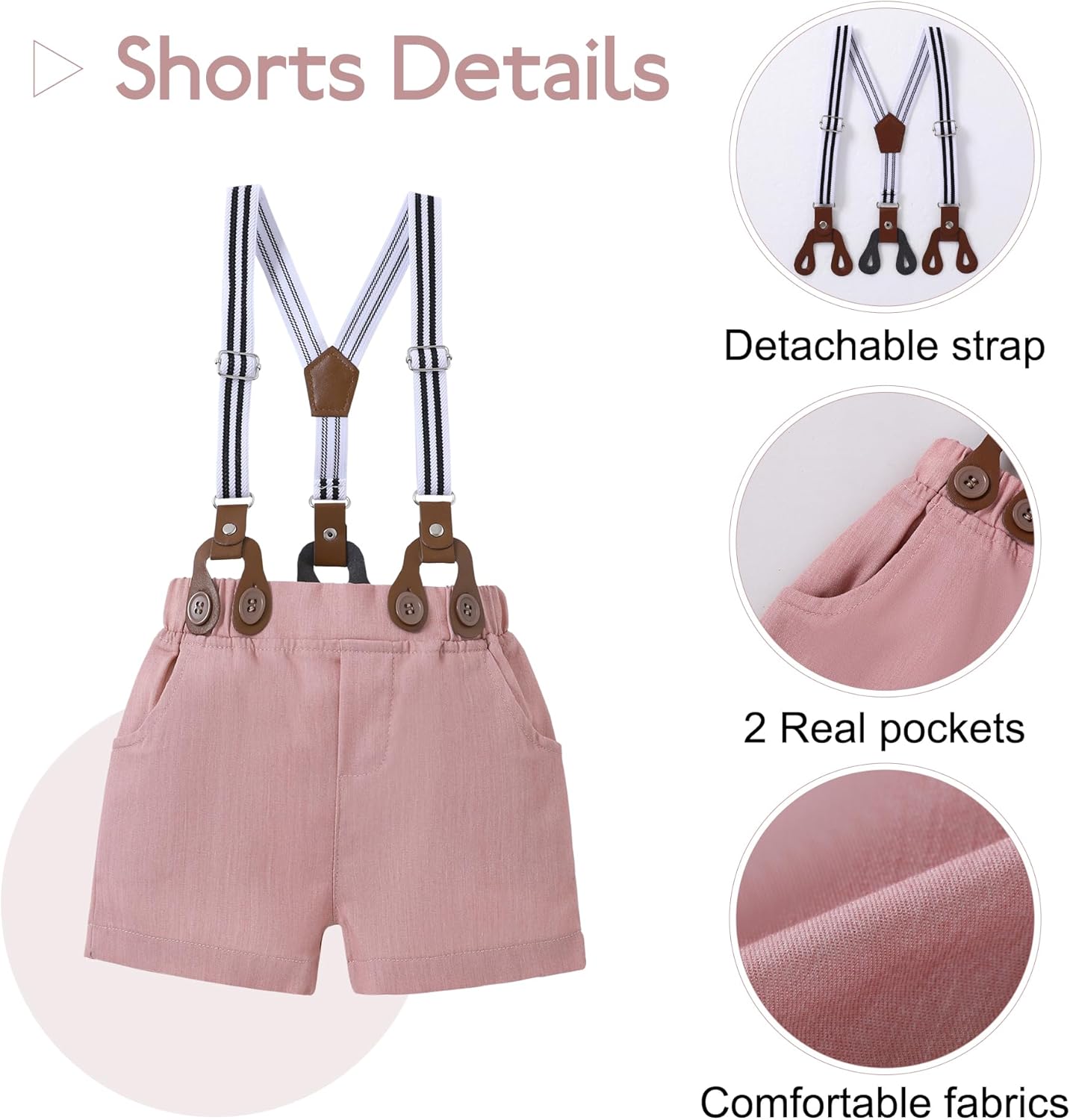 SOONEE Toddler Boy Outfit Set - Boys Shirts Shorts