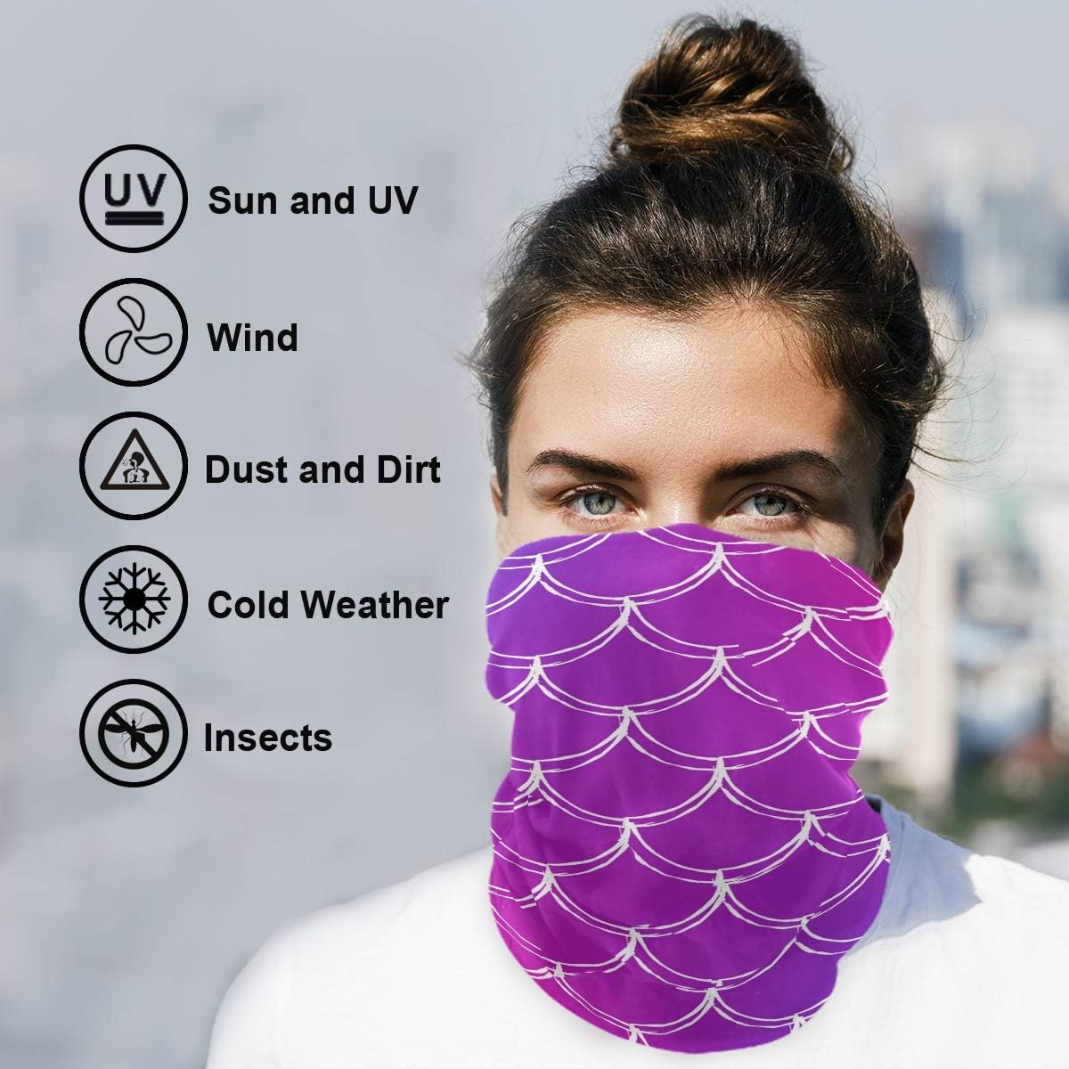 Multi-Use Face Cover with UV Protection Breathability