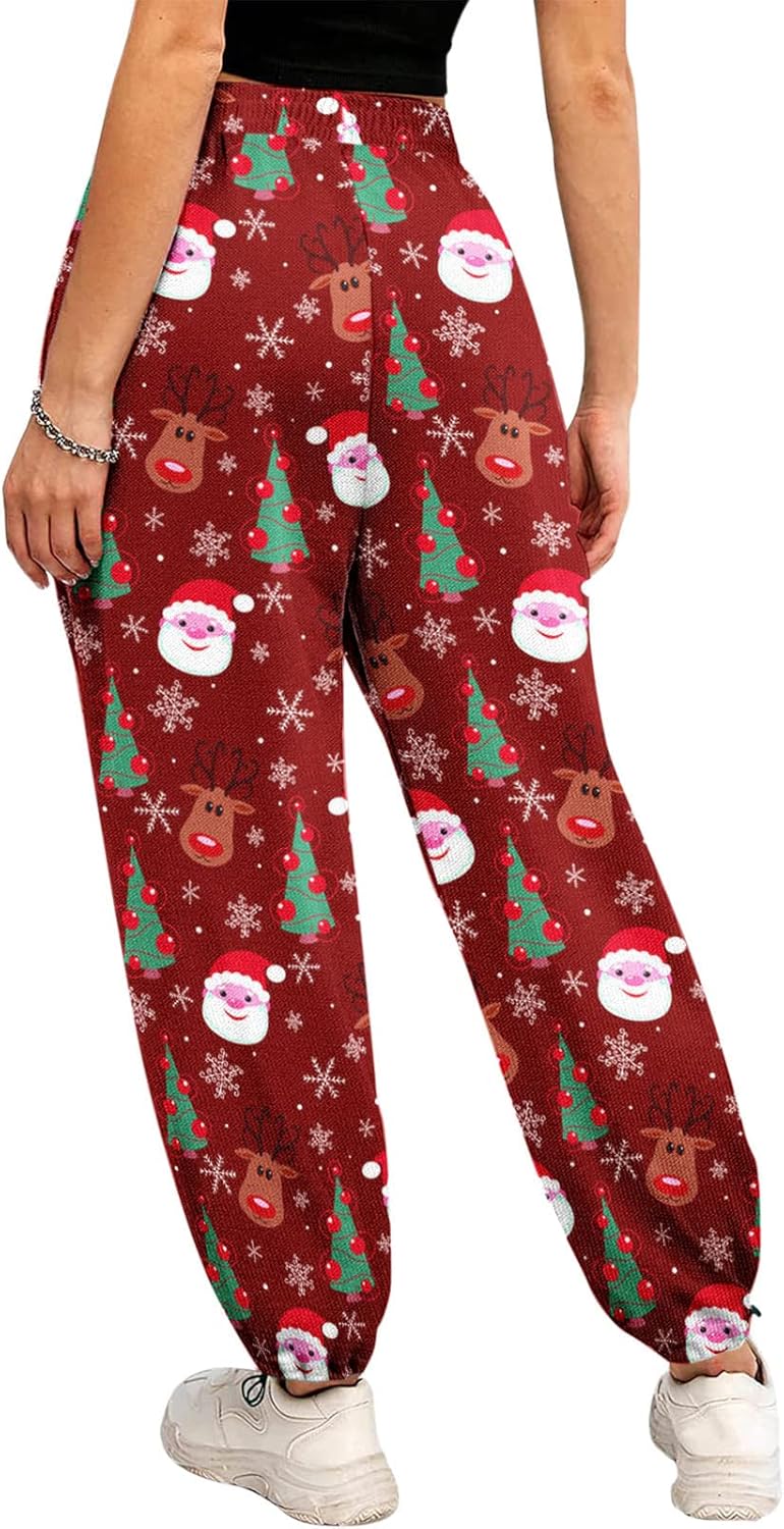 Festive Christmas Pants Women - Overalls with Restrictions High Waist and More