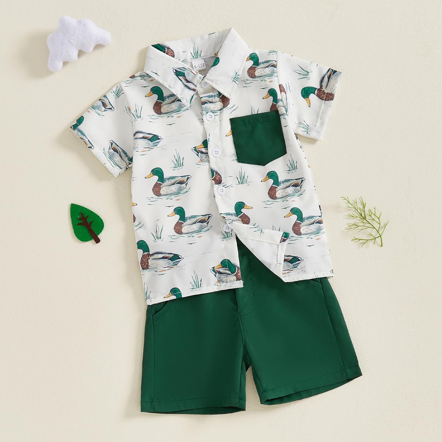 Perfect Summer Outfit for Toddler Boys - Casual and Stylish Duck Print Set