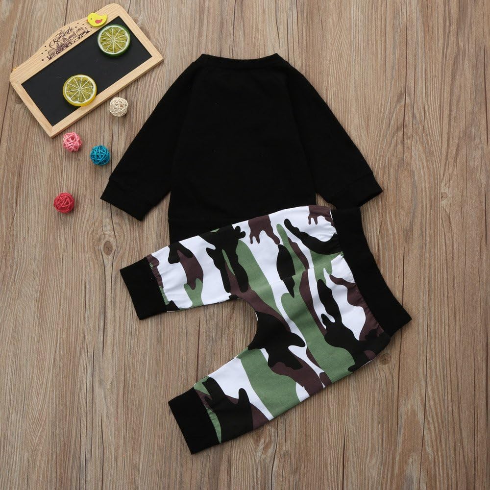 EnJoCho Newborn Boy Camouflage Romper Set 6M 1