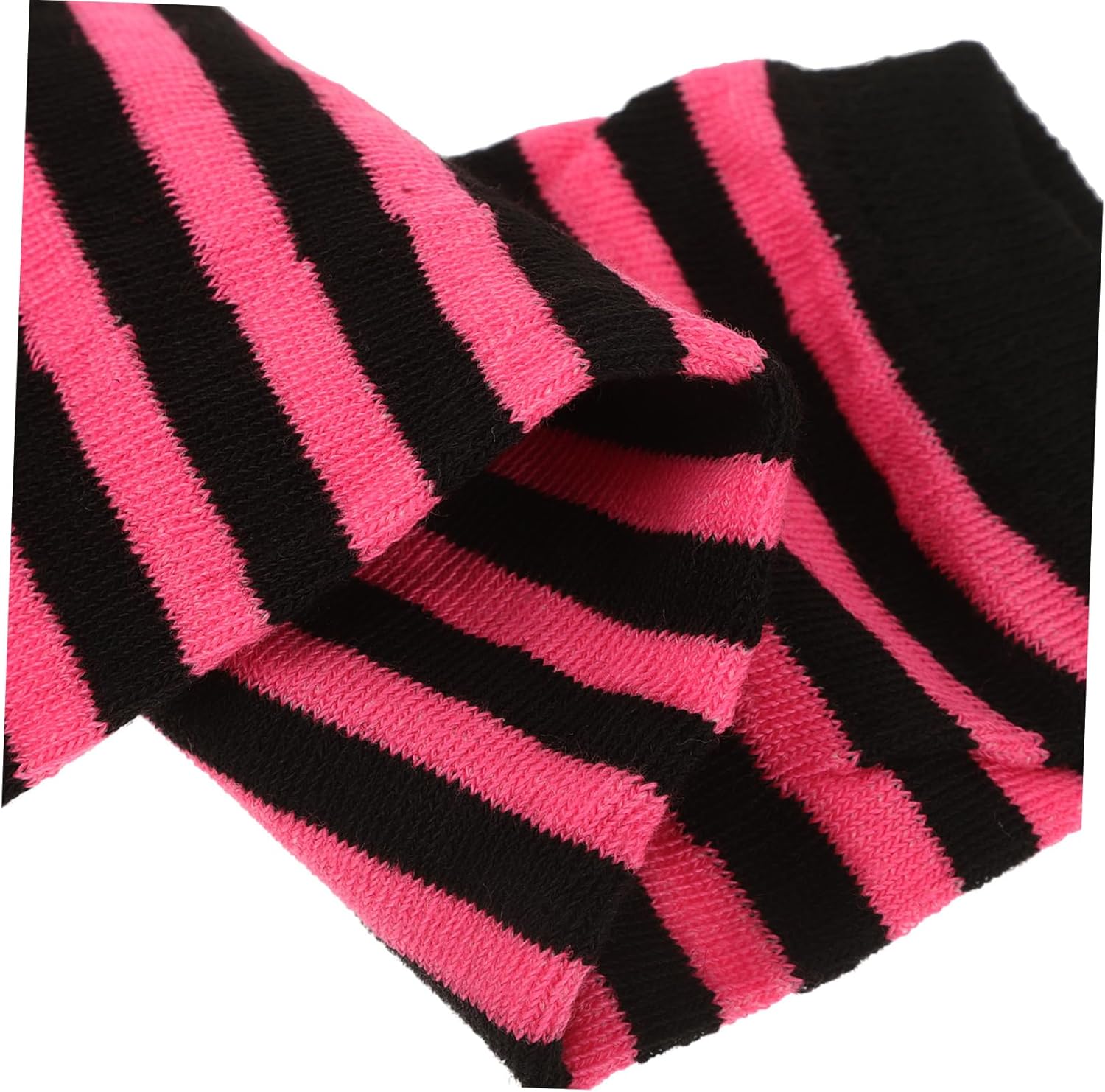 Winter Long Fingerless Gloves for Women with Stripe Design