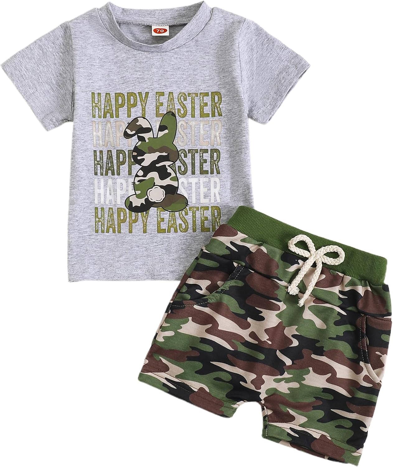 Easter Camouflage Outfit for Boys 3-24 Months