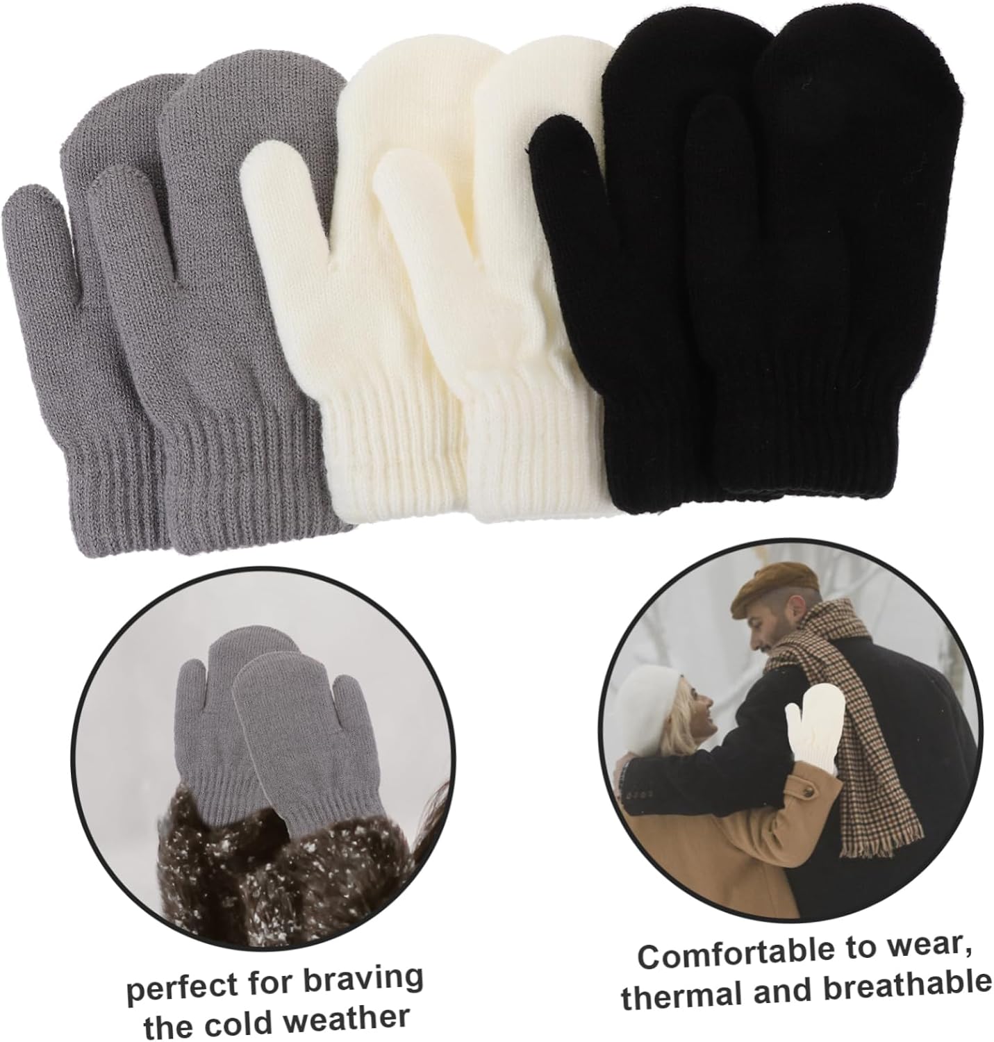 3 Pairs of Cozy Winter Gloves for Comfortable Hands in USWinter