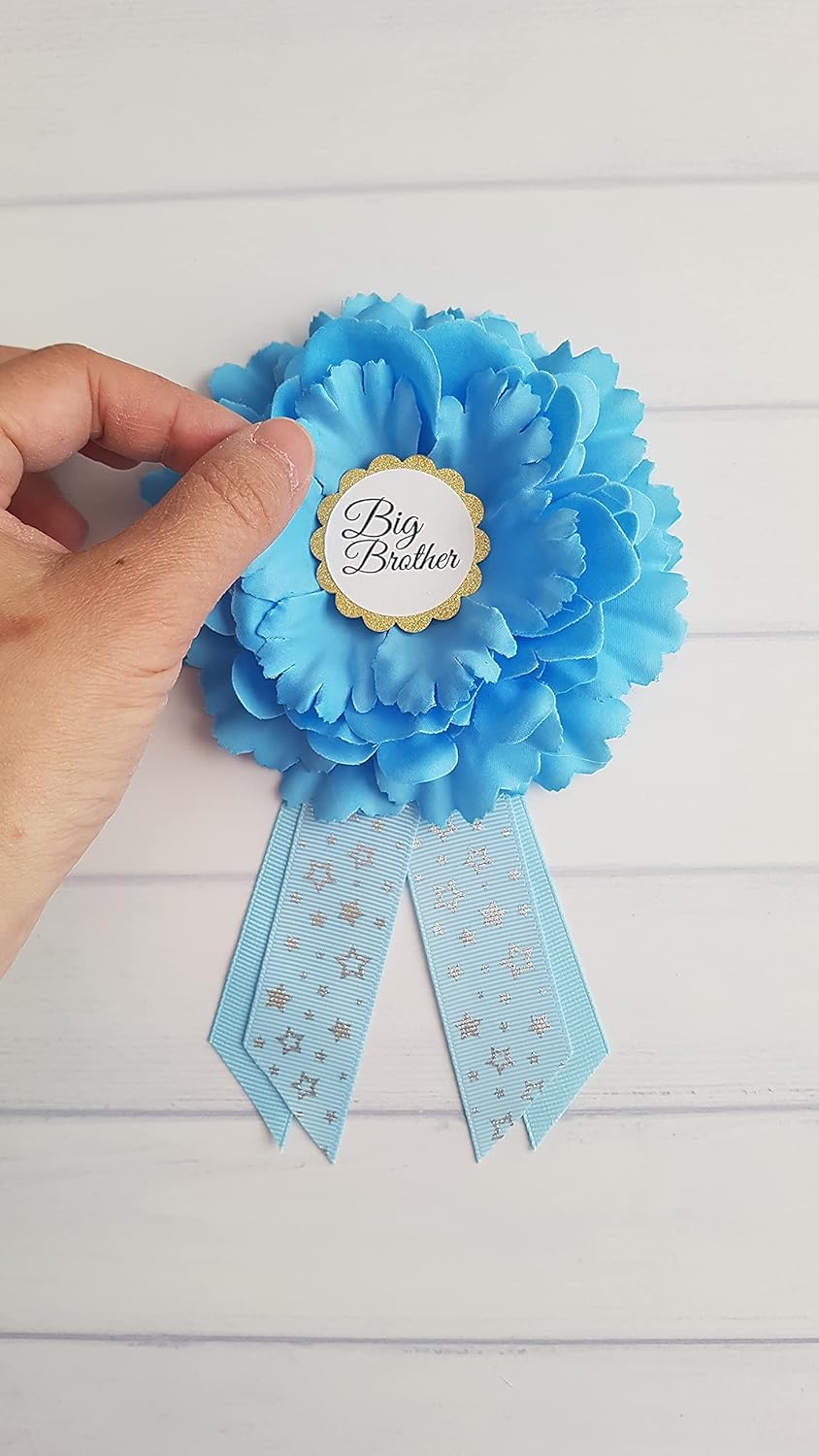 Sash Dads Pin - Maternity Belt USA Made Blue Baby Boy Shower