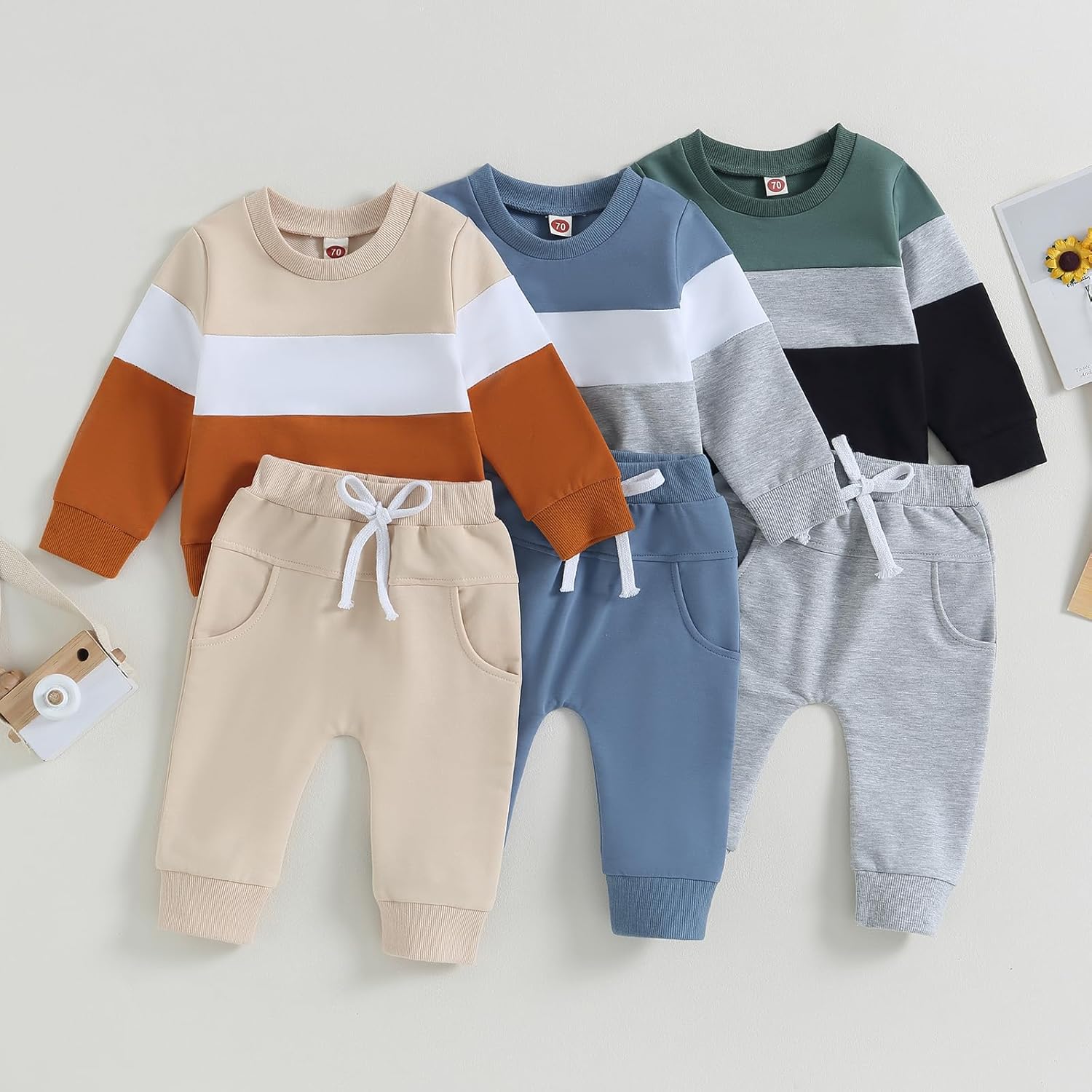 Partclots Newborn Baby Boy Fall Suit 2pcs Clothes Set