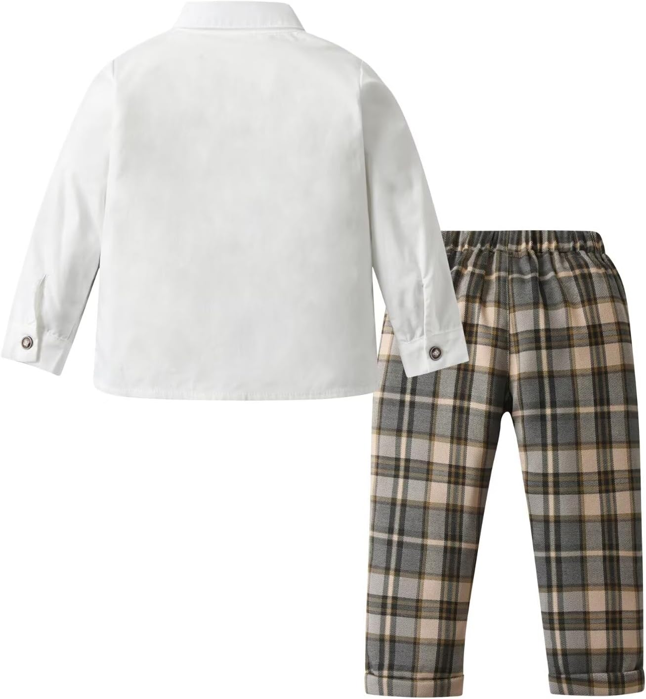 Pure Milk Toddler Boys Fake Vest Outfit Set 3 Pieces