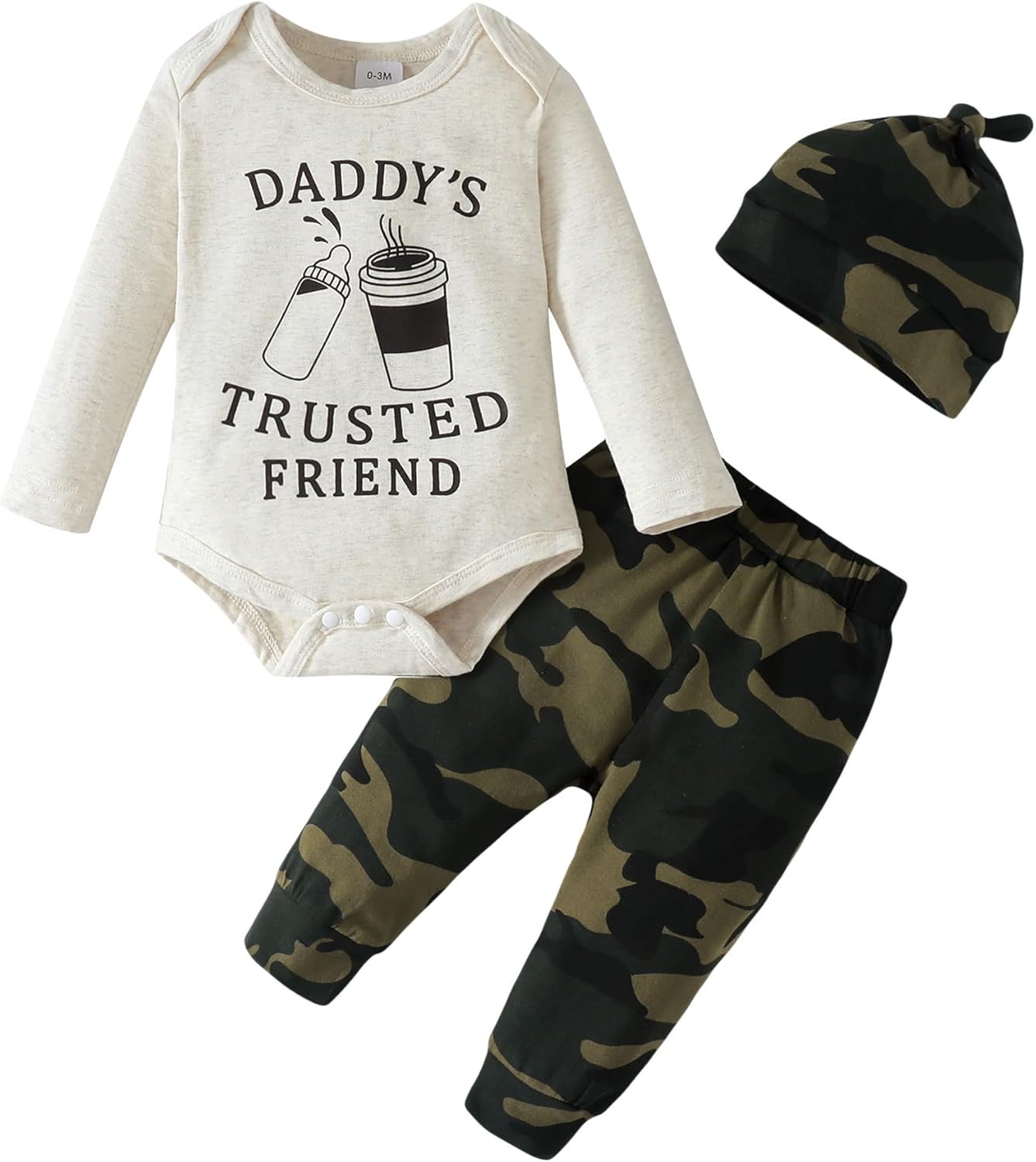 Saeaby - infant boys fall winter outfit set - long sleeve romper pants