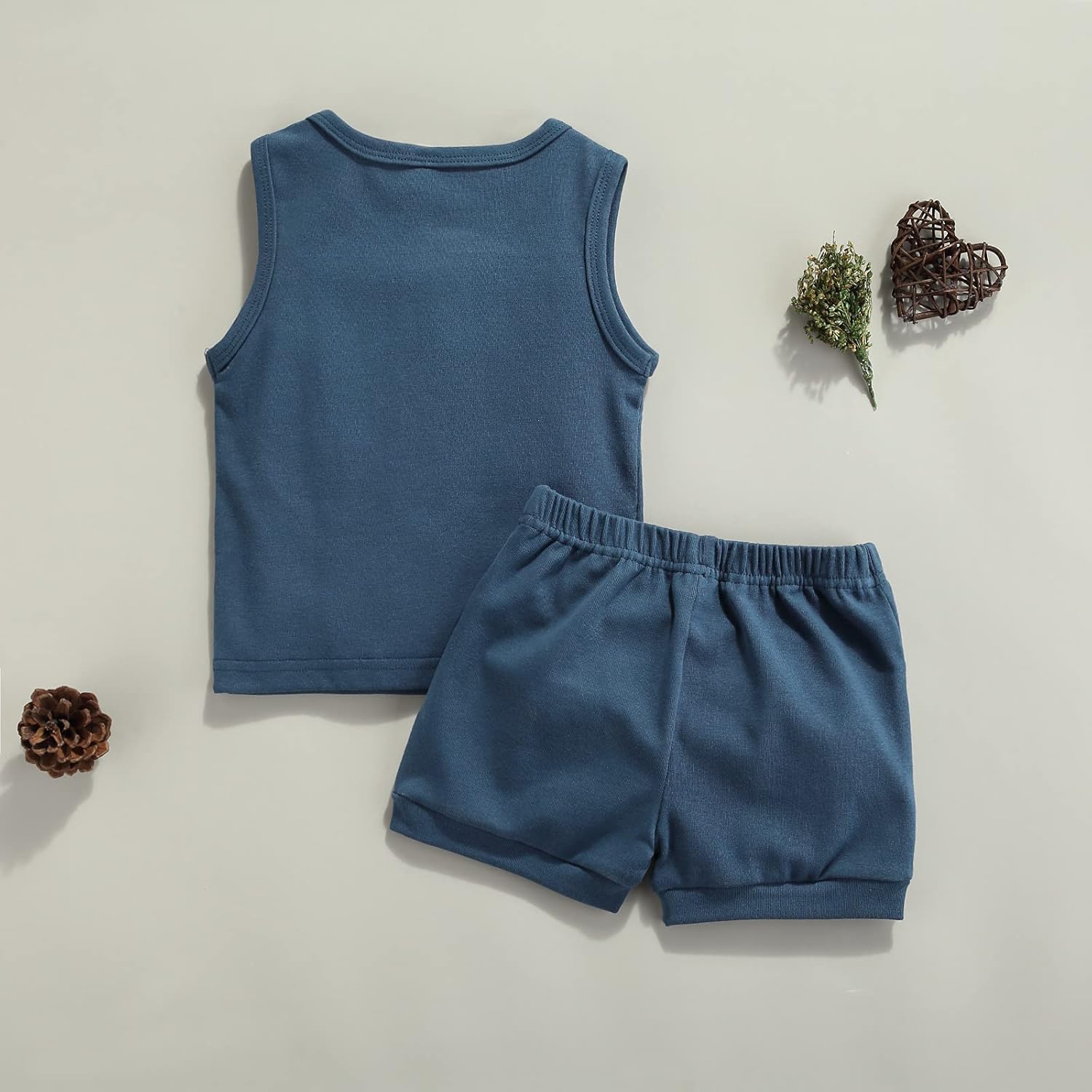 Summer Casual Set for Toddler Boys Cute Stripe Tank Shorts
