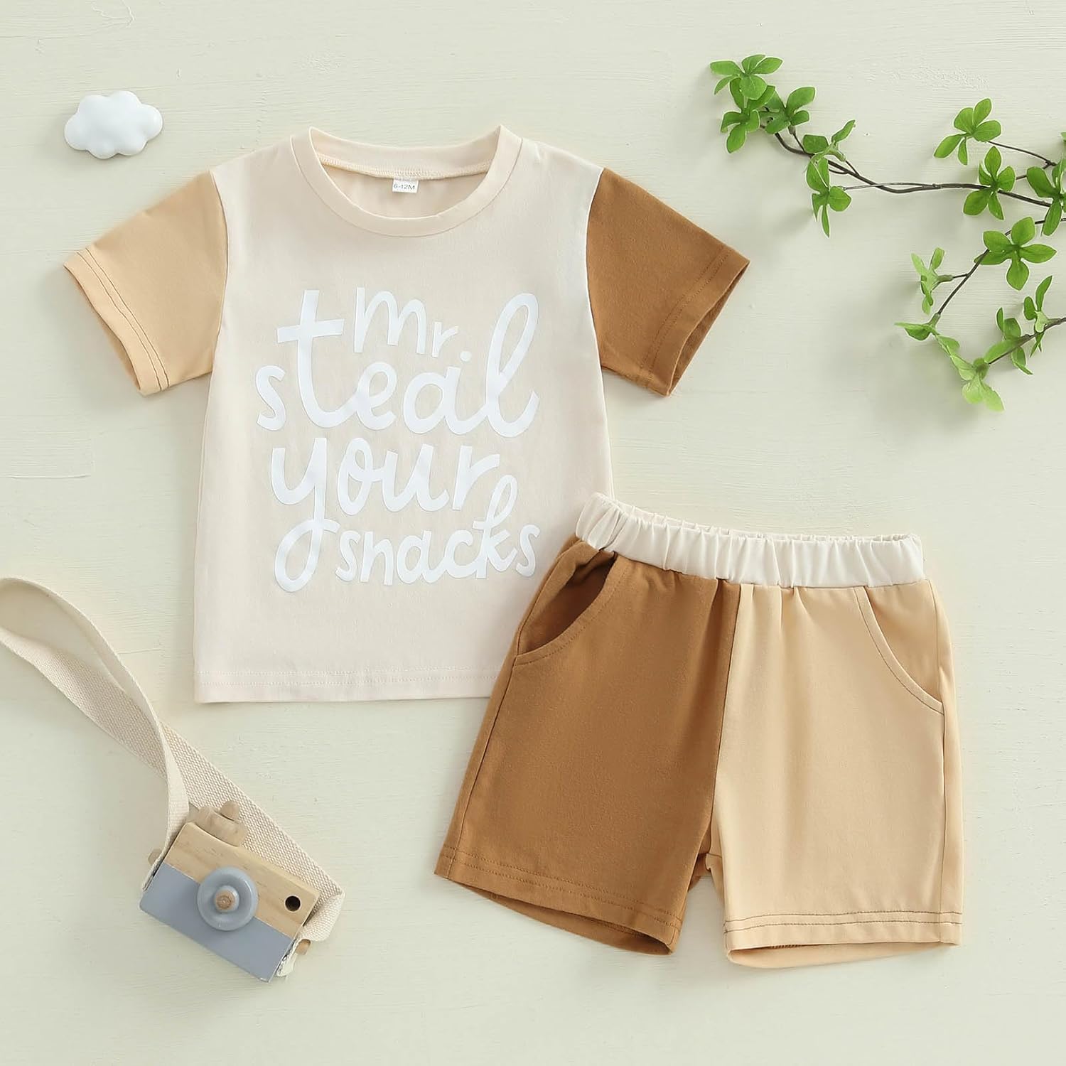 FOCUSNORM Baby Boy Summer Outfit Set 2 Pcs