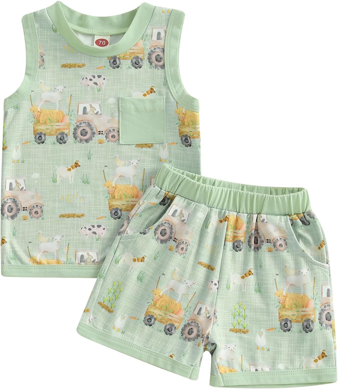 Meiweileya Infant Toddler Farm Tractor Outfit