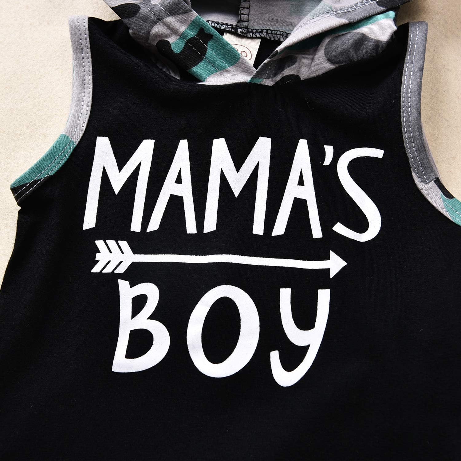 Aalizzwell Baby Camouflage Harem Hoodie Summer