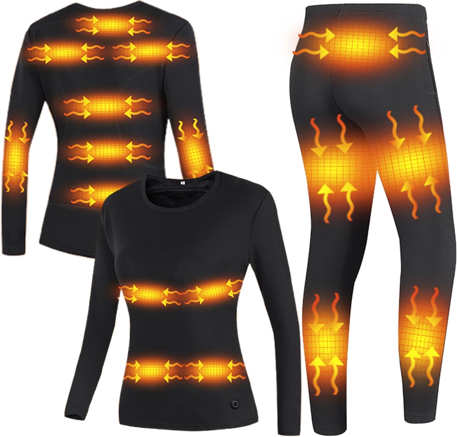 20-Zone Heating Underwear for Women - Long Johns Set