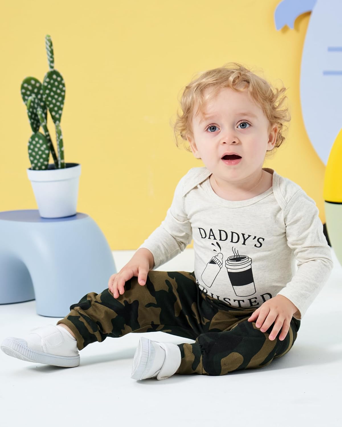 Saeaby - infant boys fall winter outfit set - long sleeve romper pants