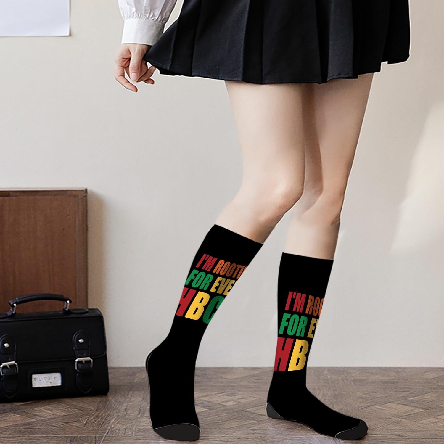 Im Rooting For HBCUs Black History Month Boot Socks