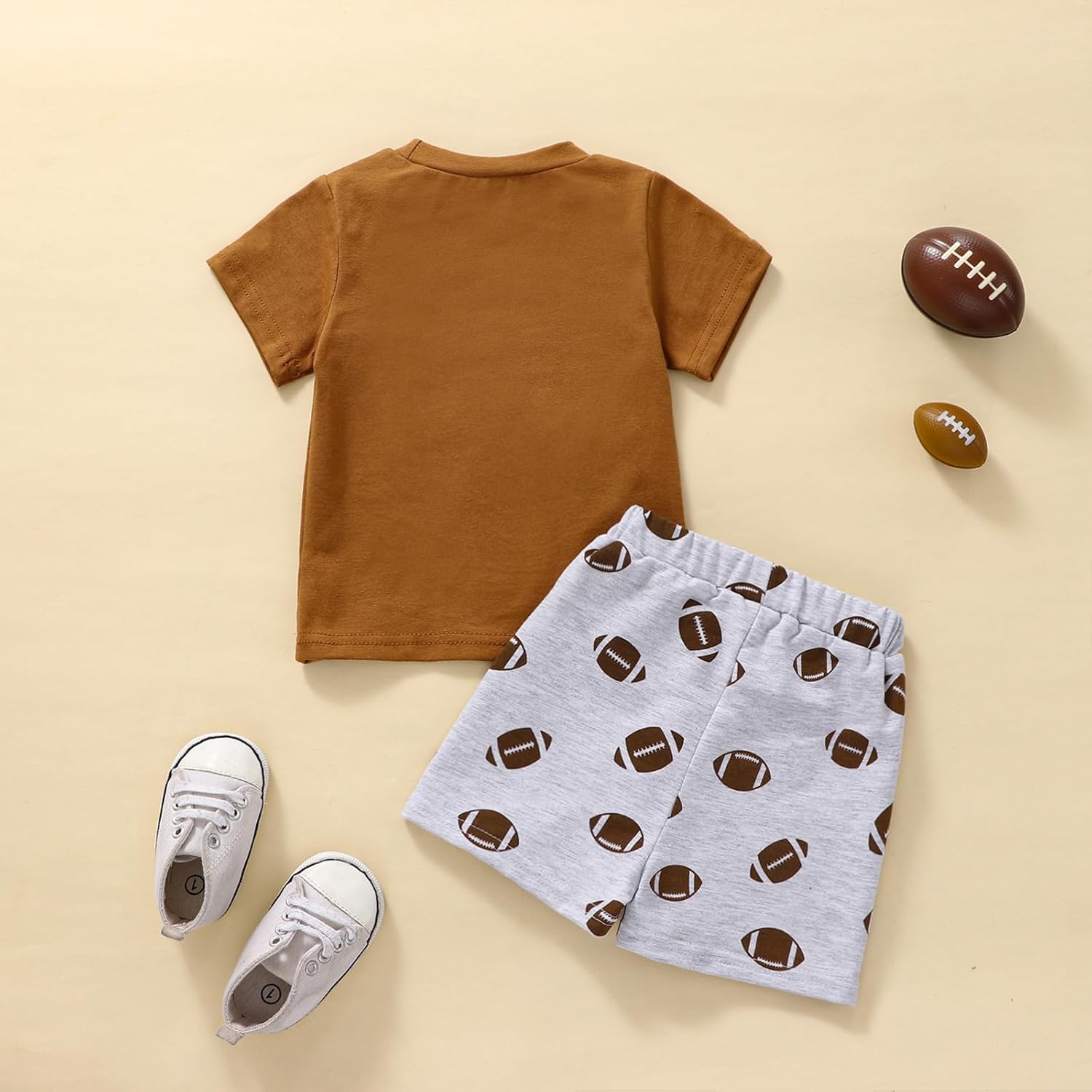 Xiaodriceee Toddler Boys Football Game Outfit Set