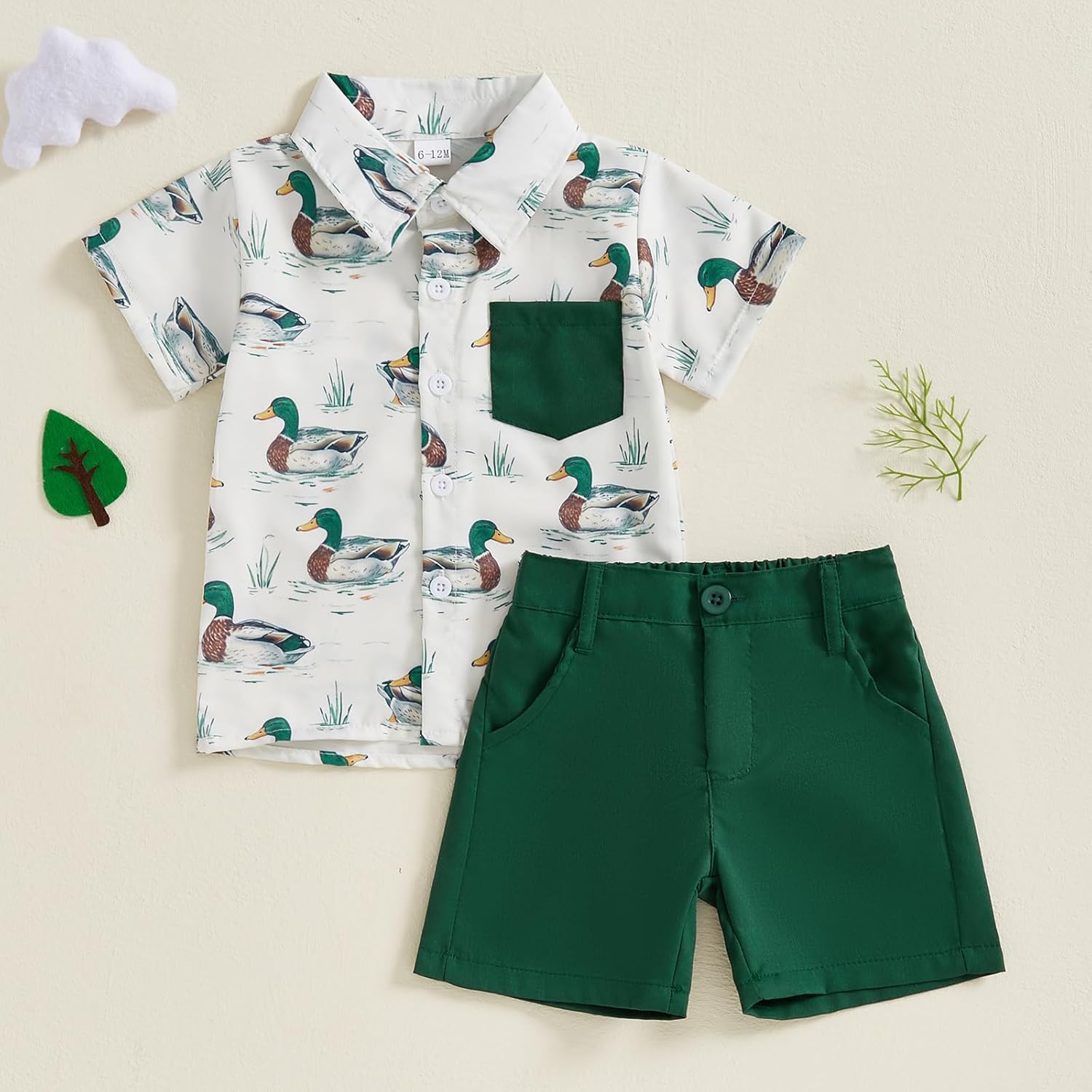 Perfect Summer Outfit for Toddler Boys - Casual and Stylish Duck Print Set