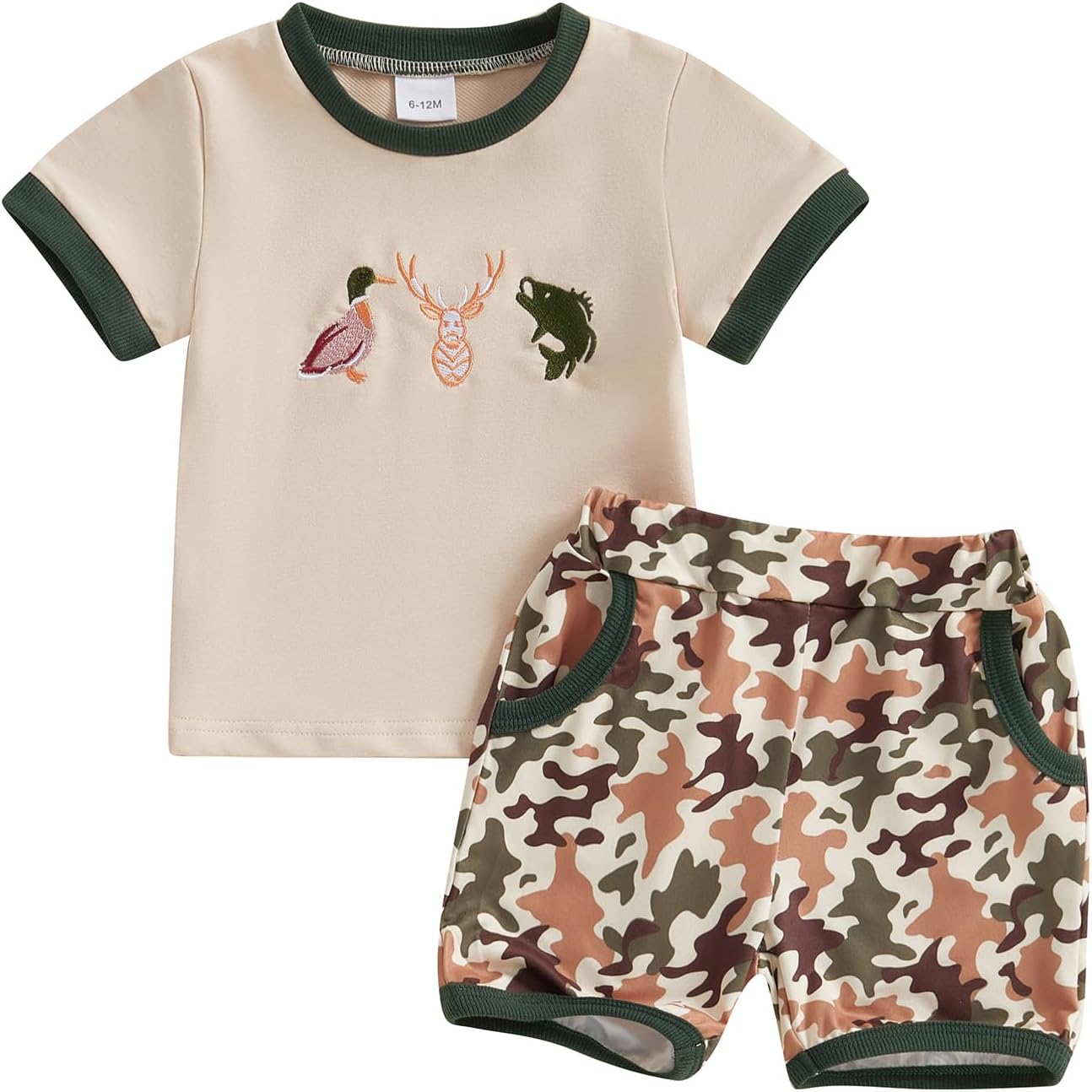 Chloefairy Toddler Boy Hunting Camo Set