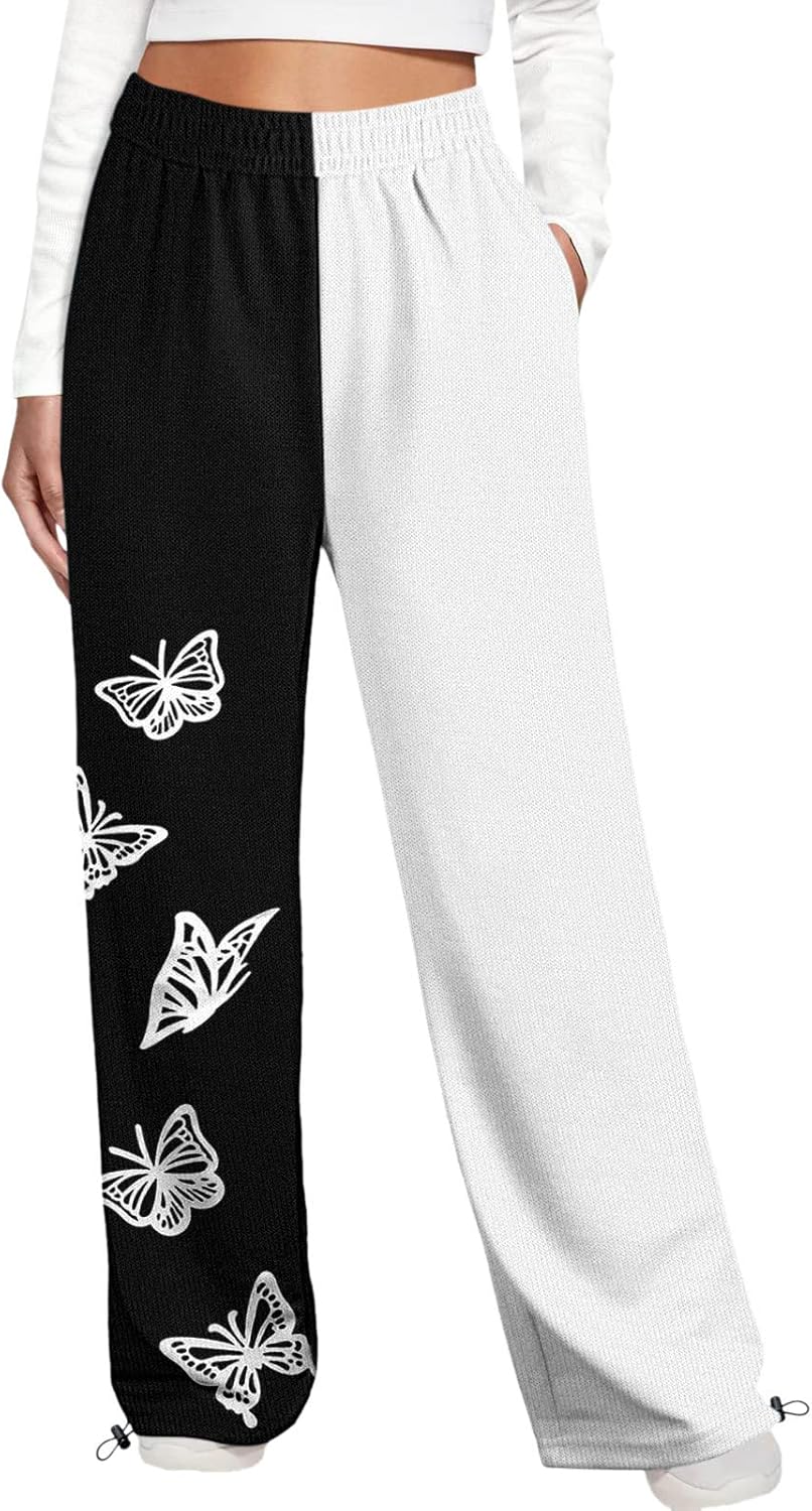 SDBRLD Christmas Print Womens Winter Sherpa Fleece Sweatpants