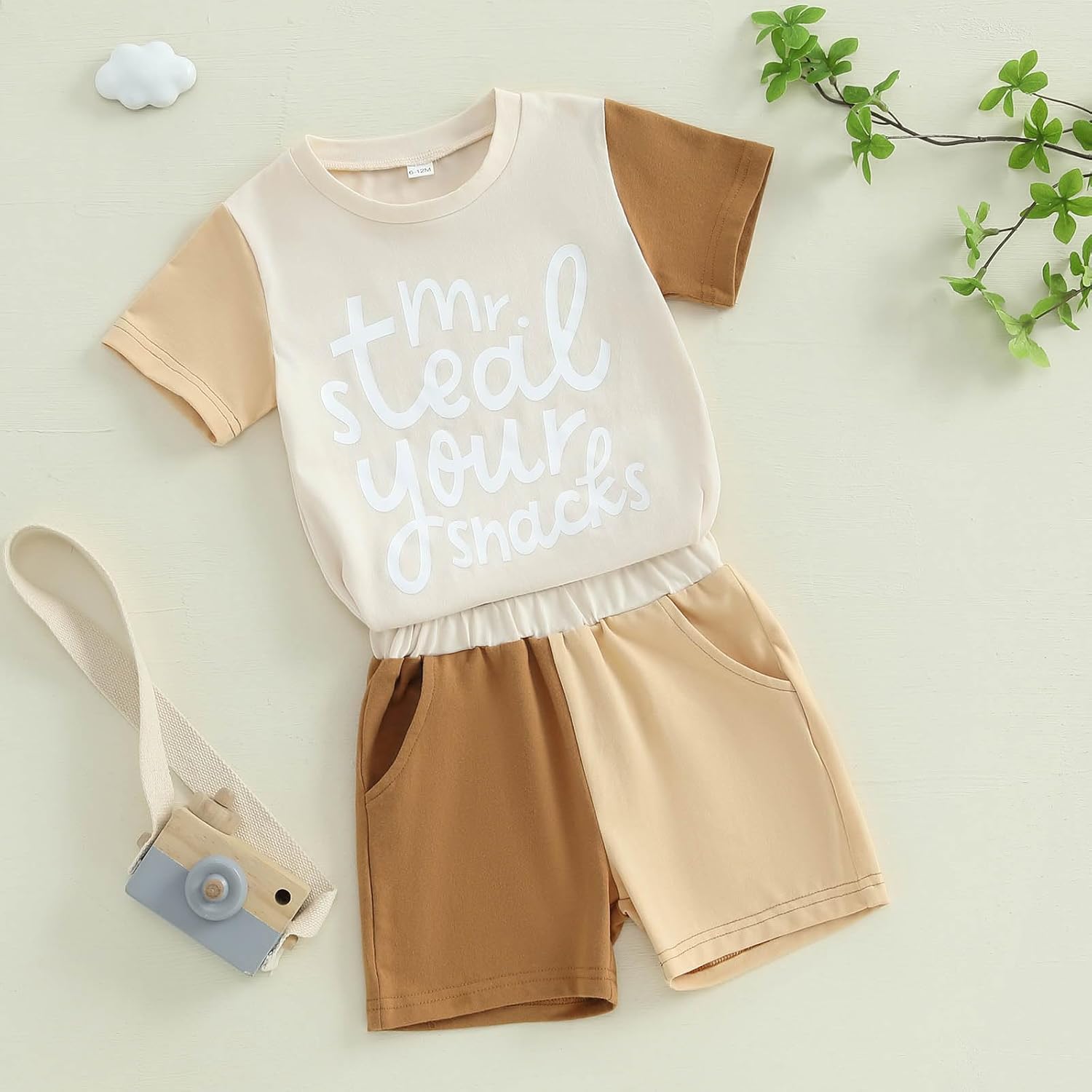 FOCUSNORM Baby Boy Summer Outfit Set 2 Pcs