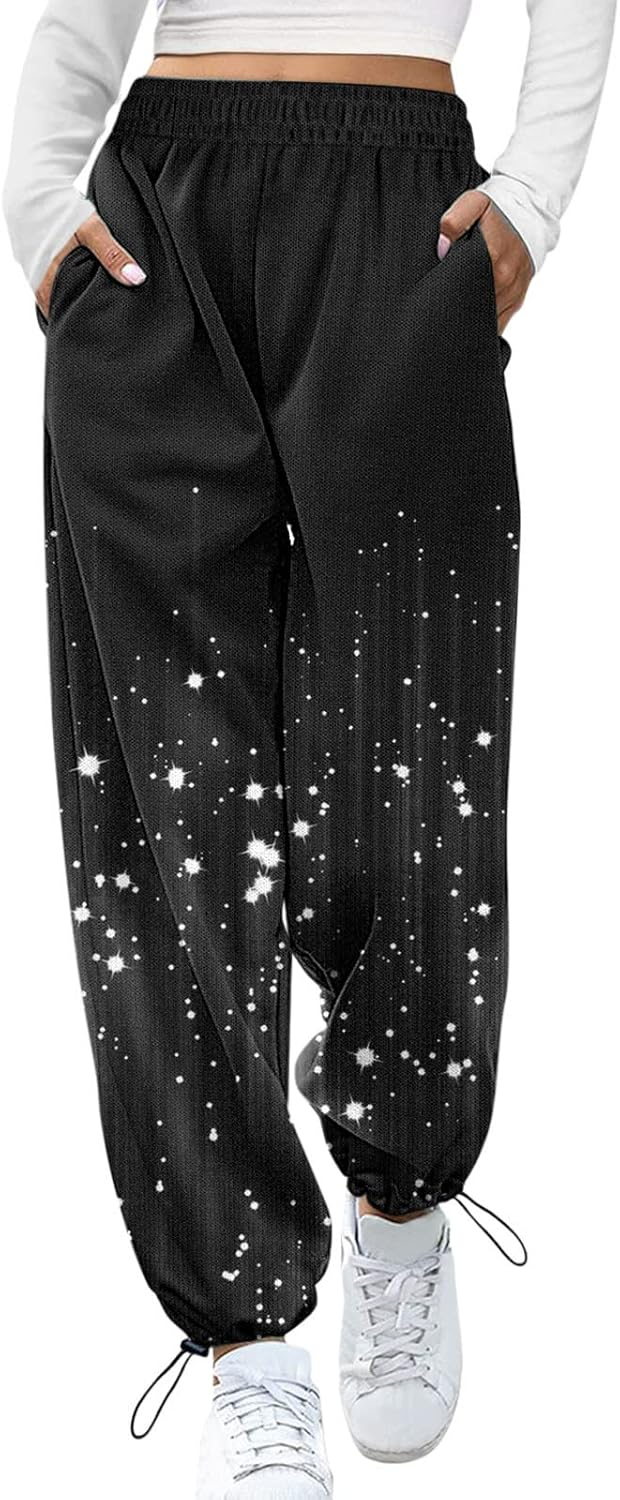 Womens Cinch Bottom Sweatpants with Pockets