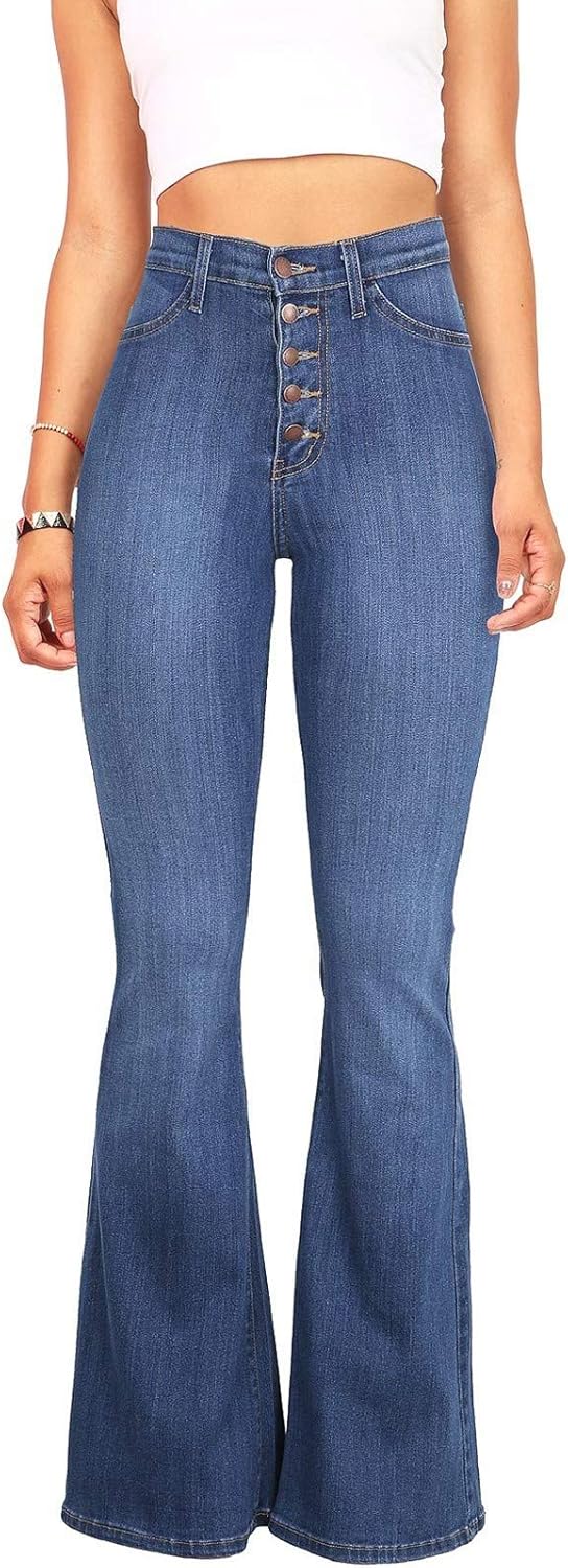 Silvia Curvy Activewear Slim Fit Bootcut Jeans Womens Plus Size