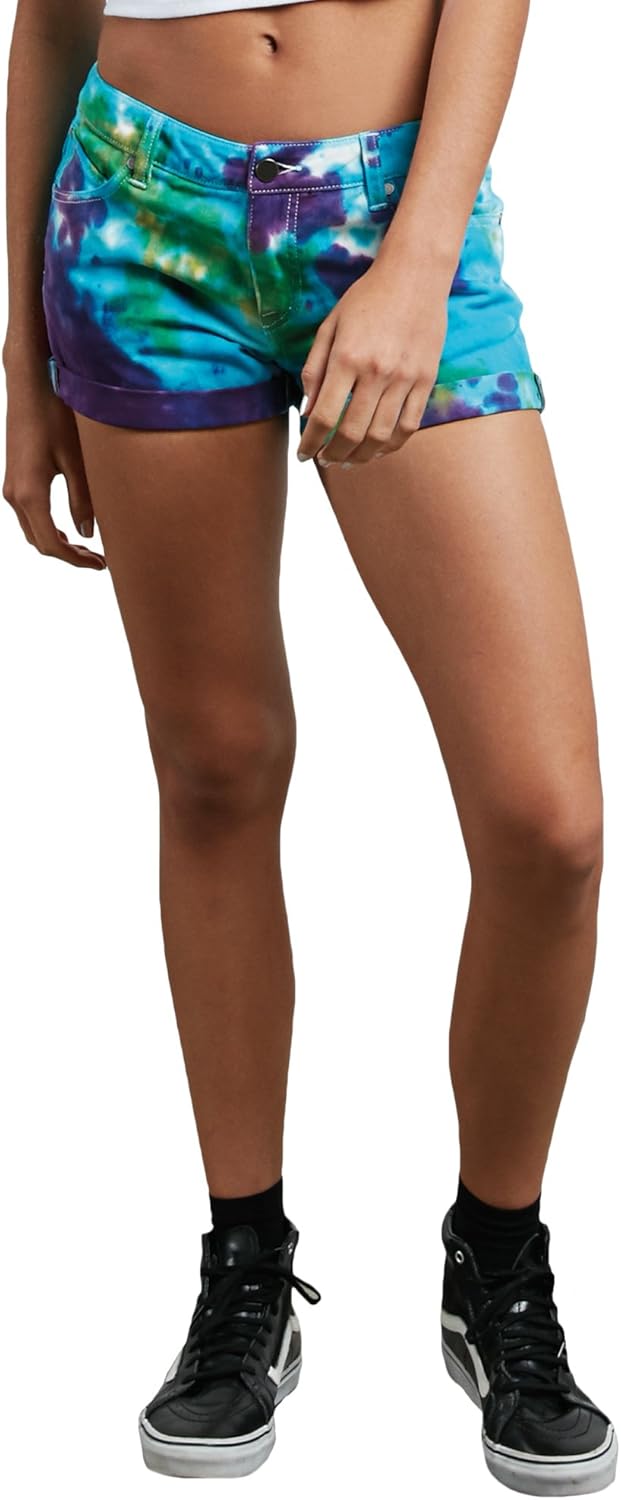 Volcom Womens Georgia May Jagger Tie Dye Boyfriend Short