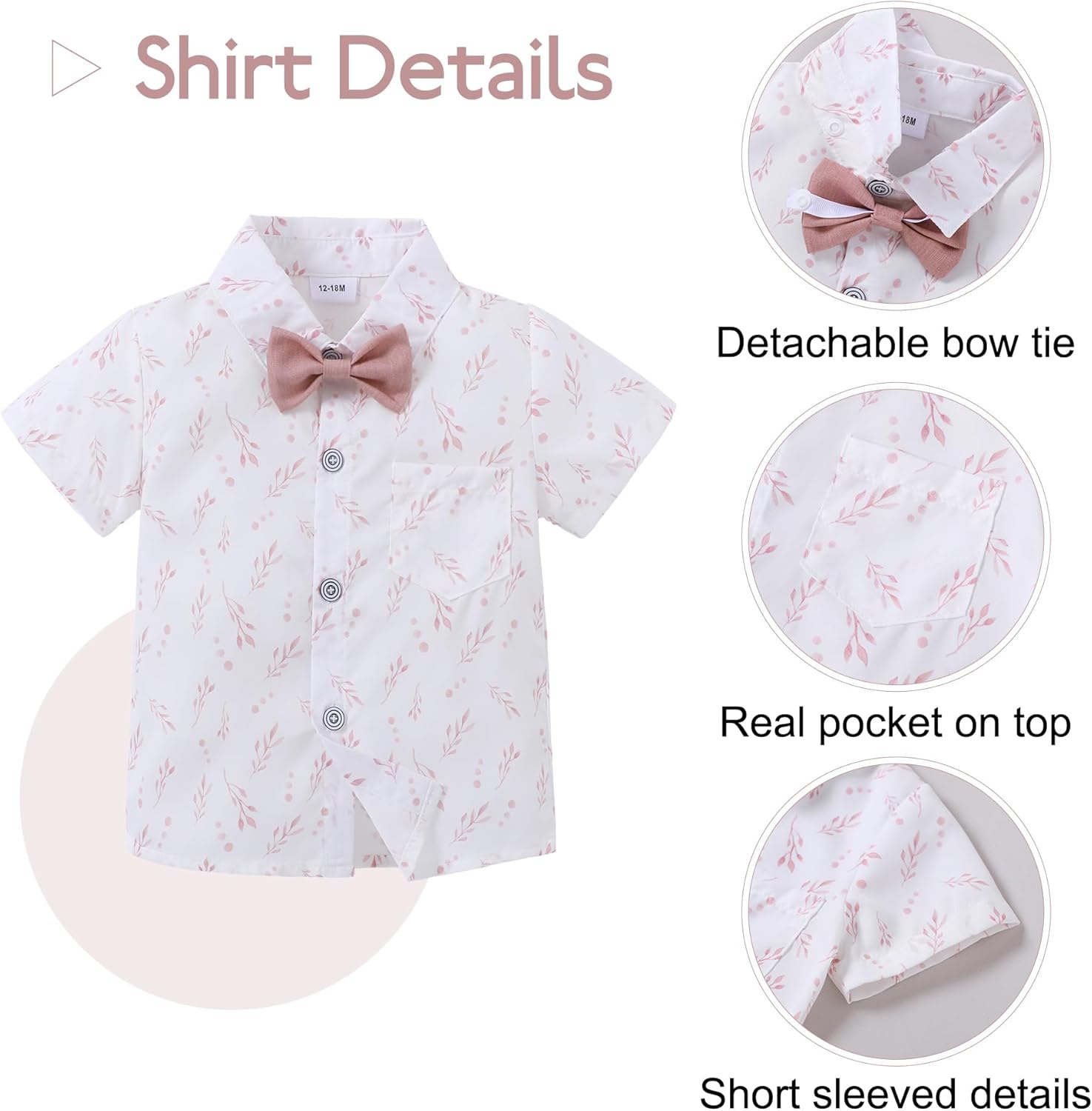 SOONEE Toddler Boy Outfit Set - Boys Shirts Shorts