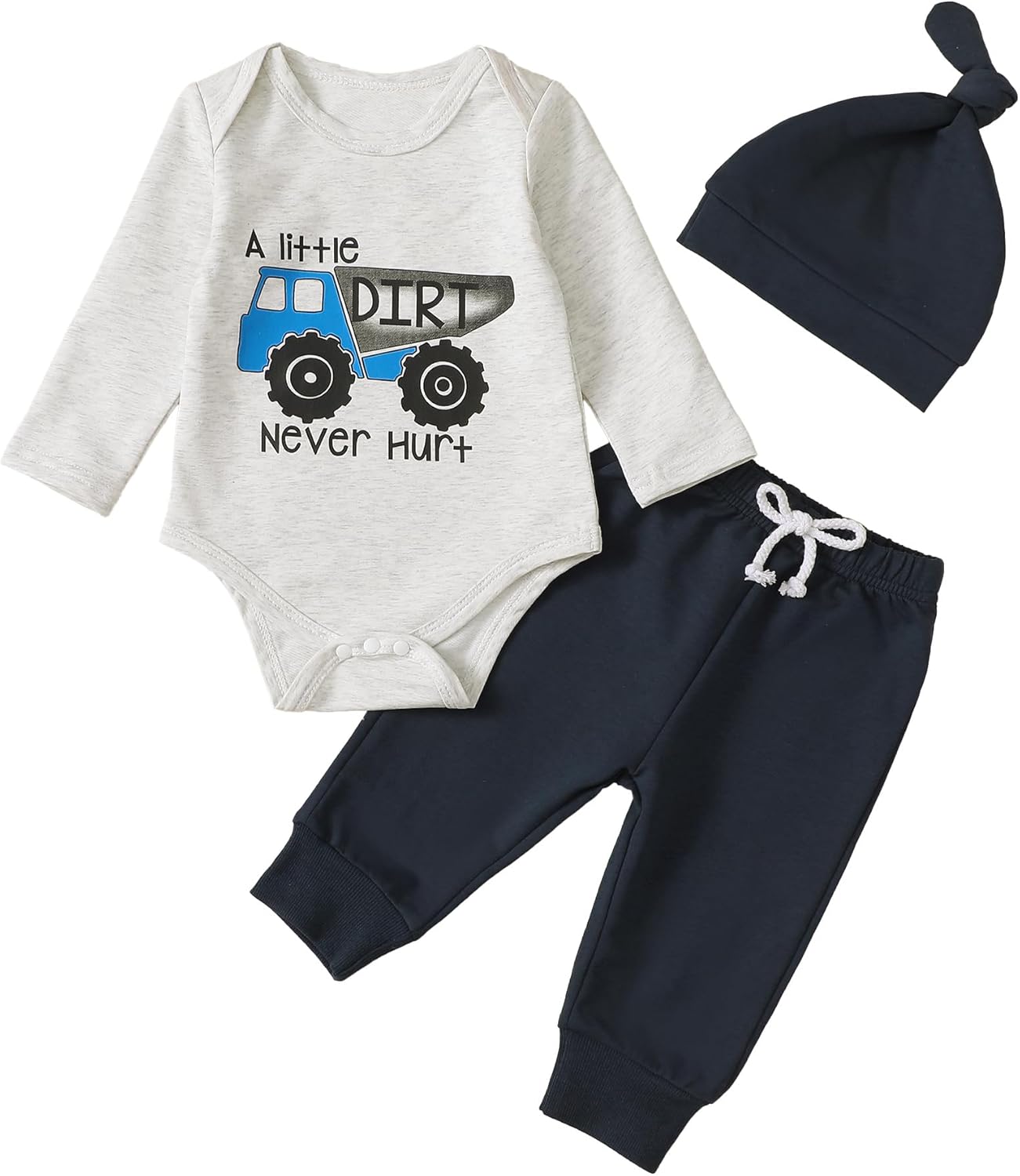 Winter Baby Clothes Set with Tractor Hat More