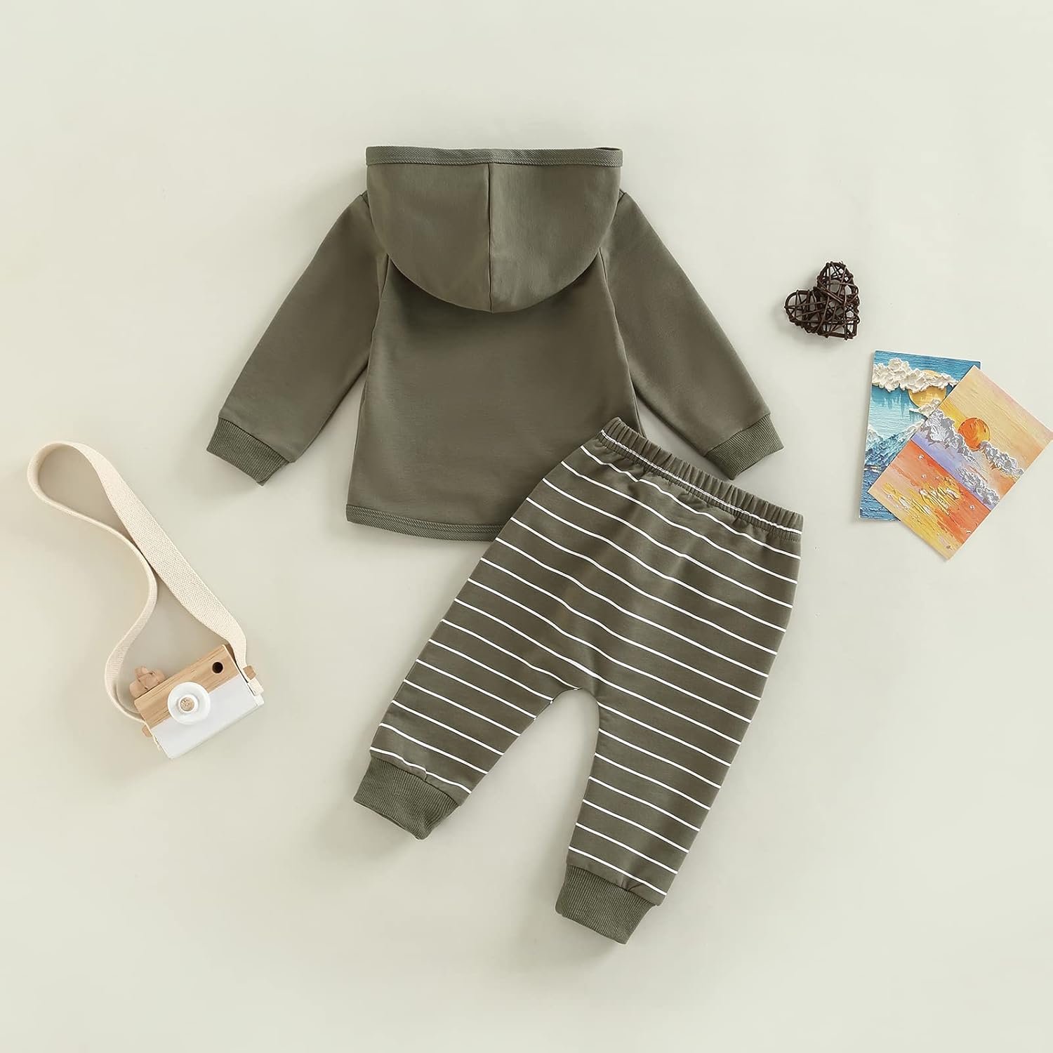 Karesoull toddler boys patchwork sweatshirt Pants Set