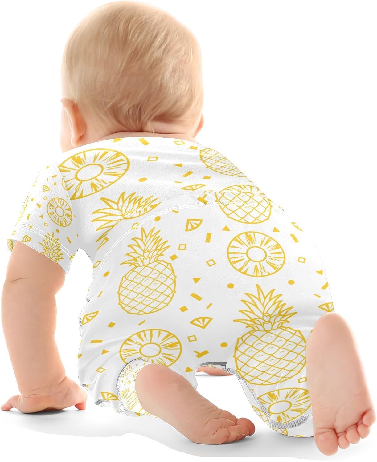 KICPOAY Baby clothing set - 0-24 months yellow fruits pineapples