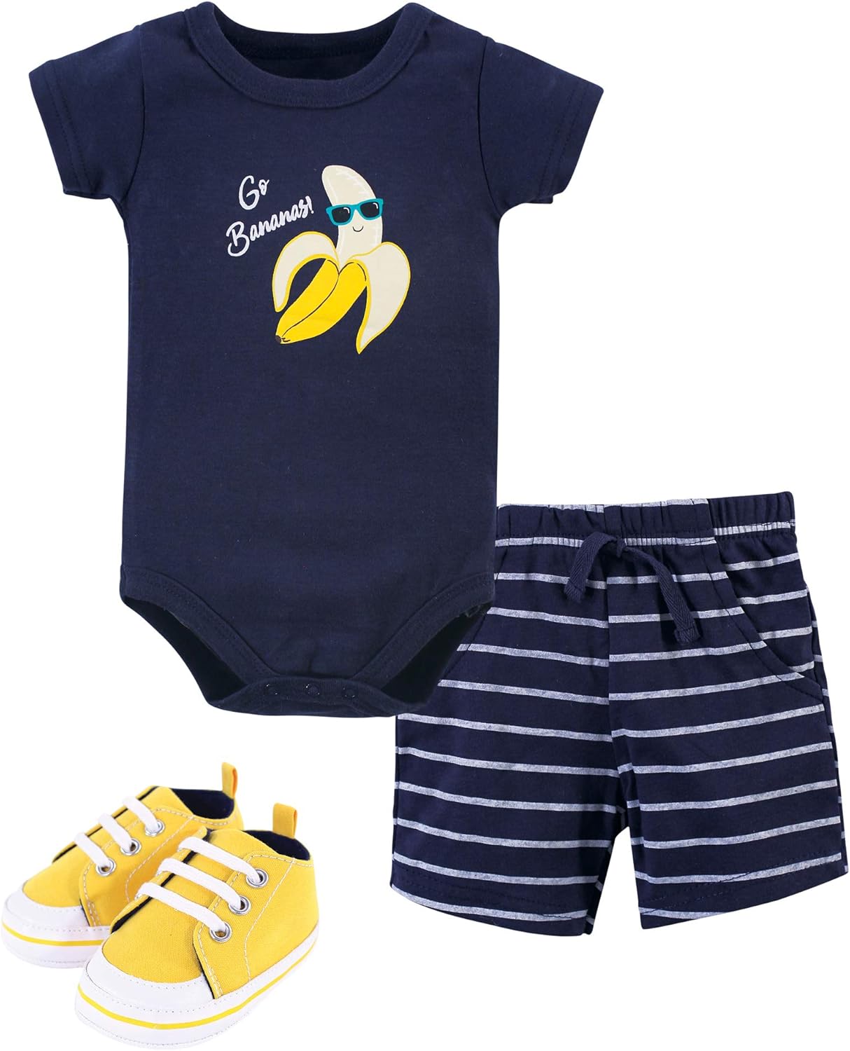 Hudson Baby Unisex Cotton Suit Shorts Shoes Set