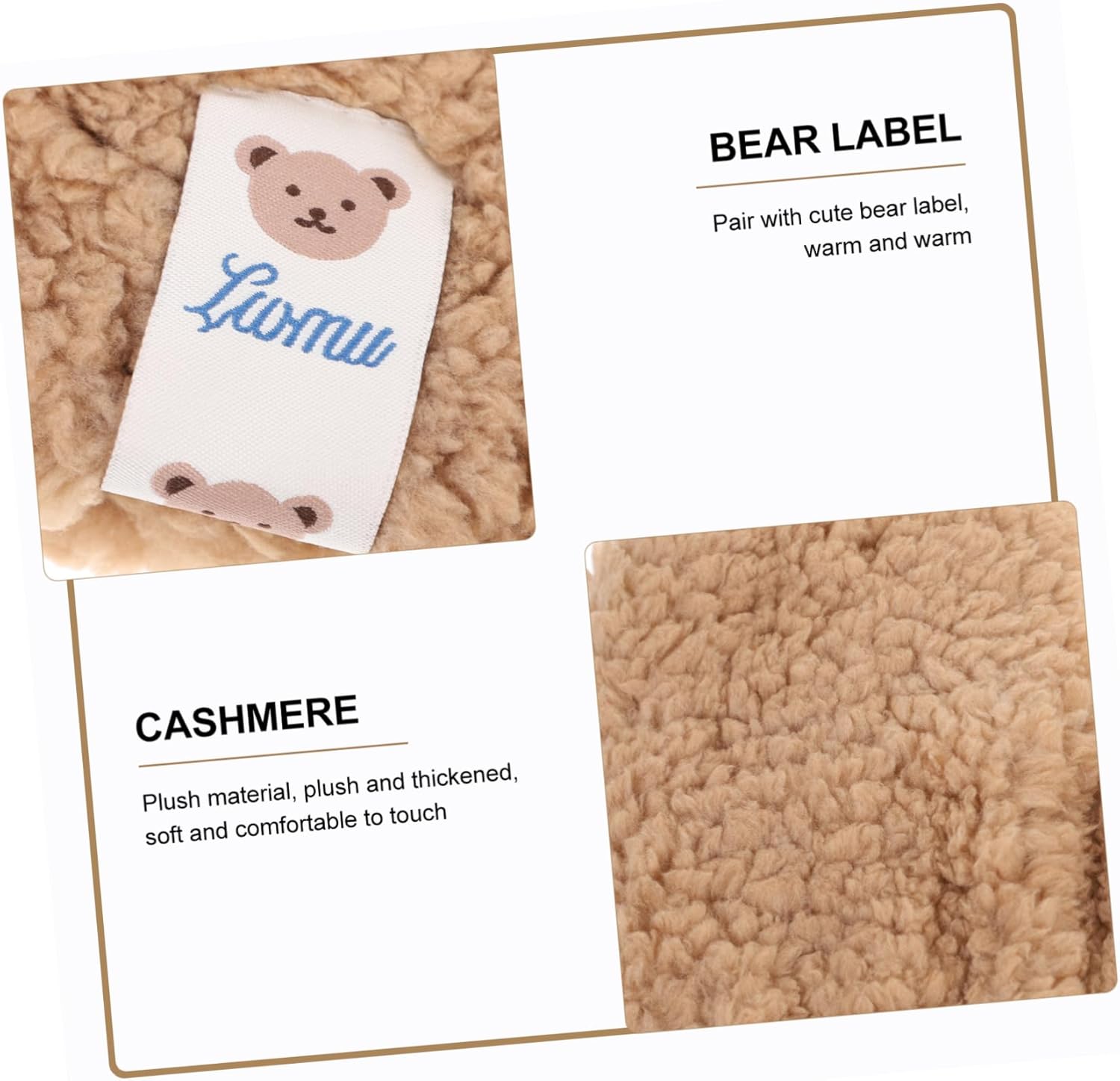 Cute WOFASHPURET Cartoon Winter Plush Mittens for Thickened Thermal Gloves