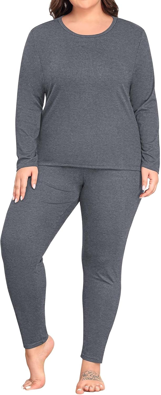 Fuzzy Thermal Pj Set for Women Plus Size