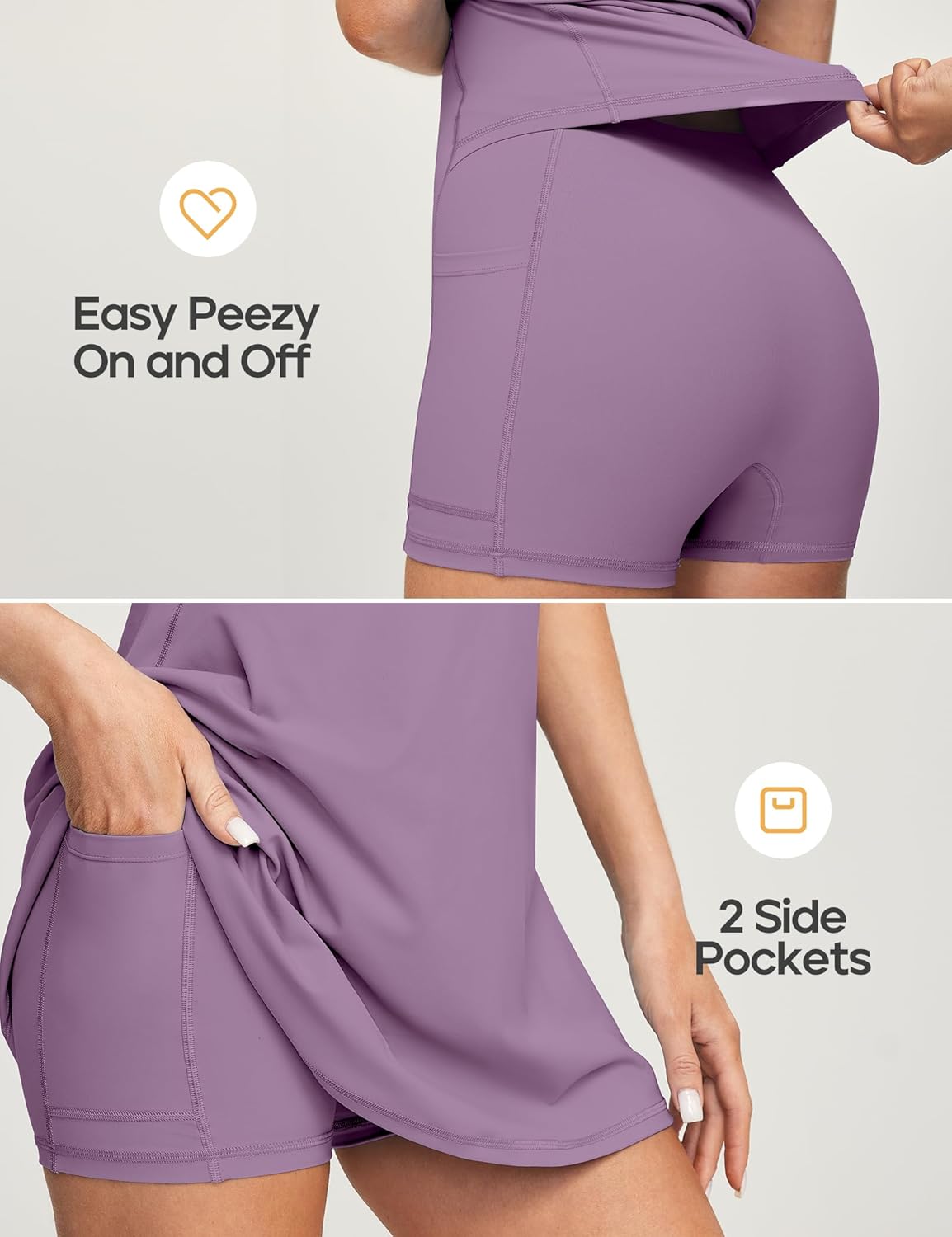 Heathyoga Womens Tennis Dress with Built-In Bra and Shorts