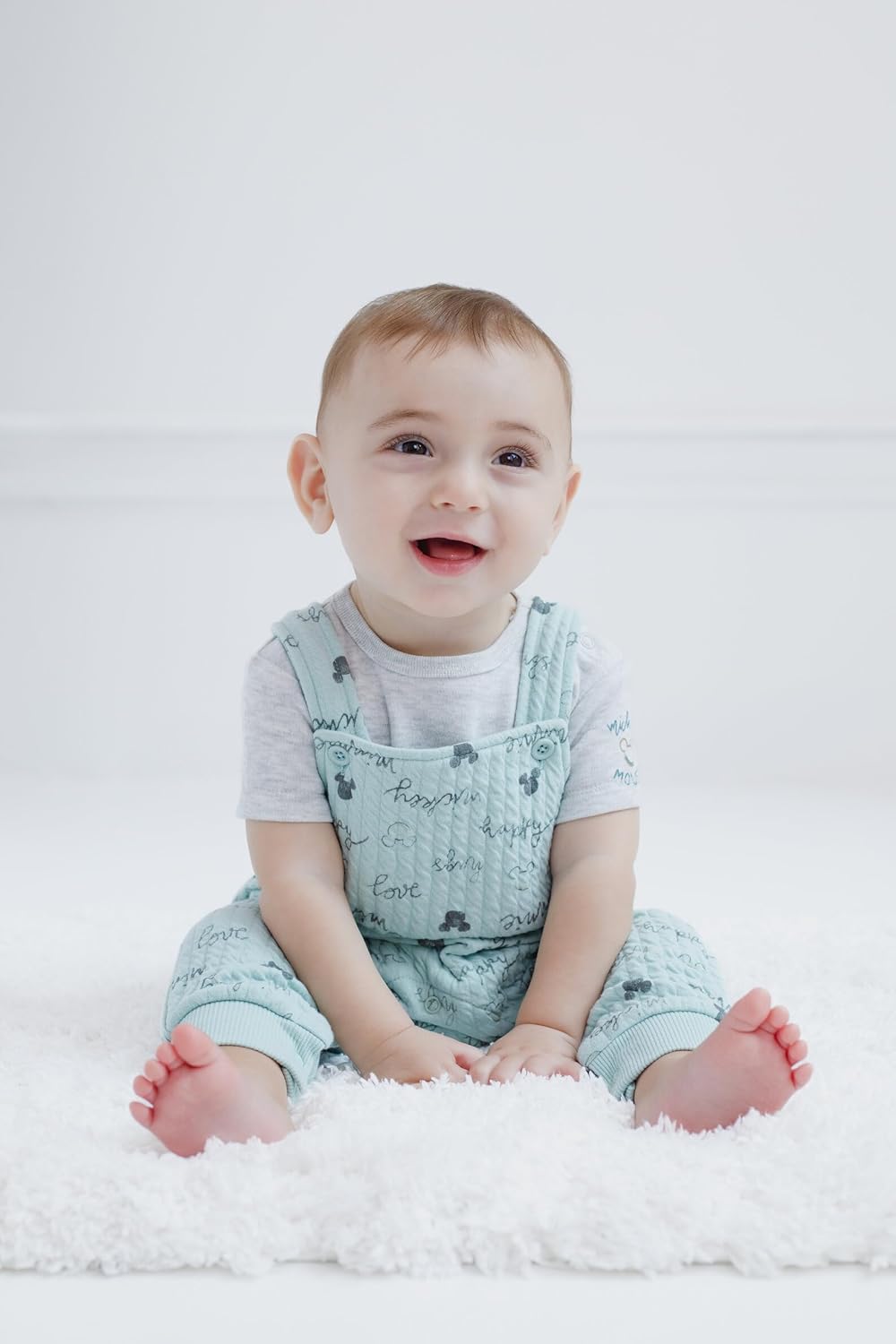 Disney Minnie Mouse and Mickey Mouse Baby Bodysuit and Overall Set