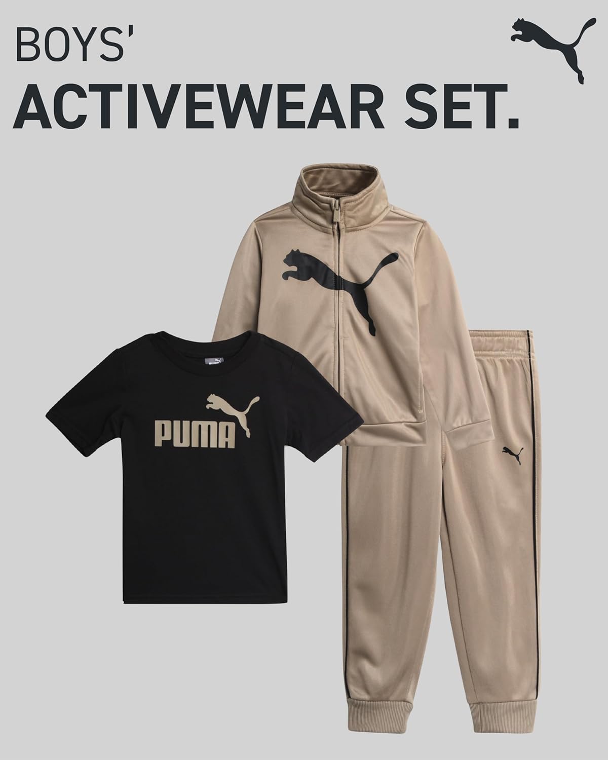 PUMA Boys 3-Piece Activewear Set for Active Kids