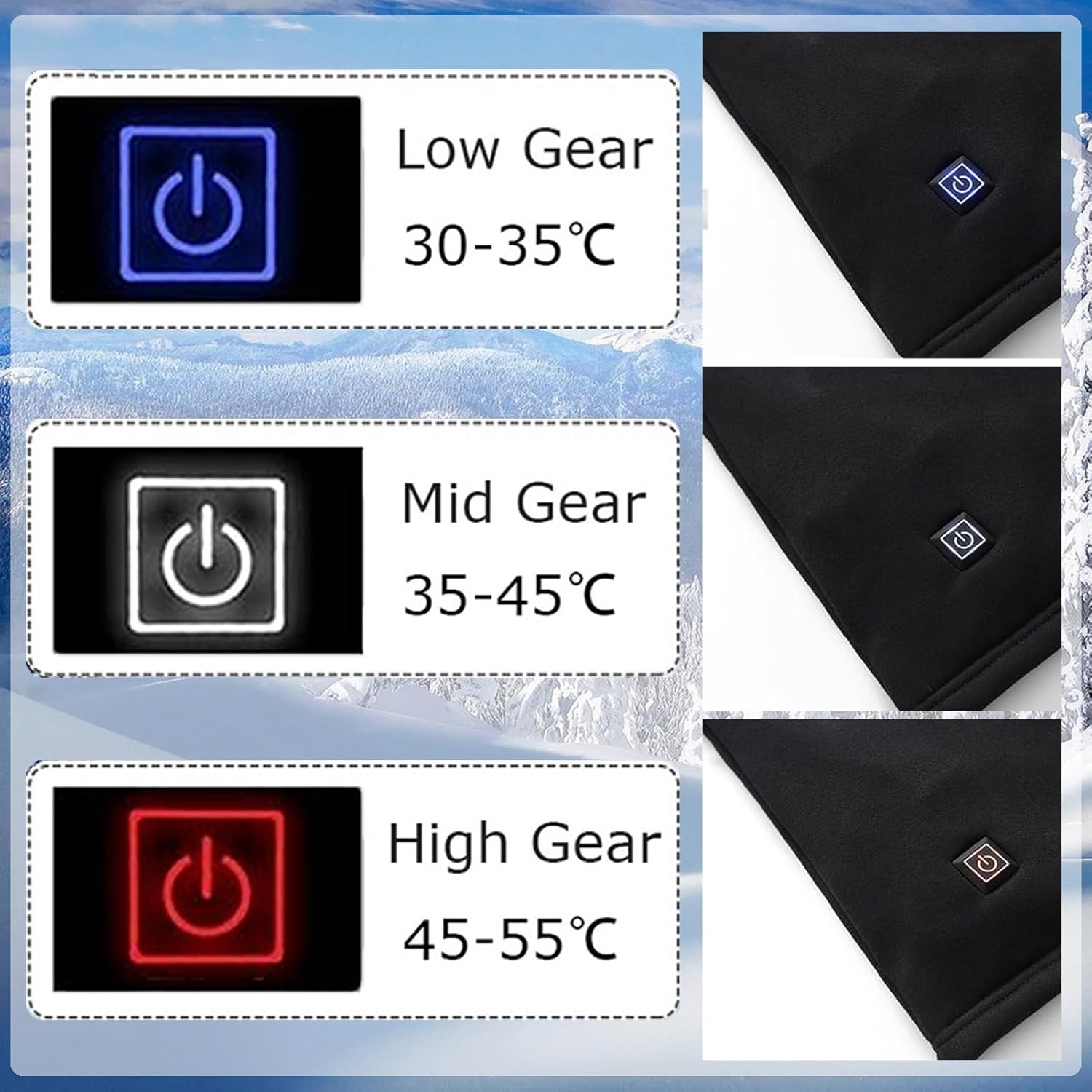 YANYNGS USB Heated Top Womens -16 Heating Zones - Warming for Cold Winters