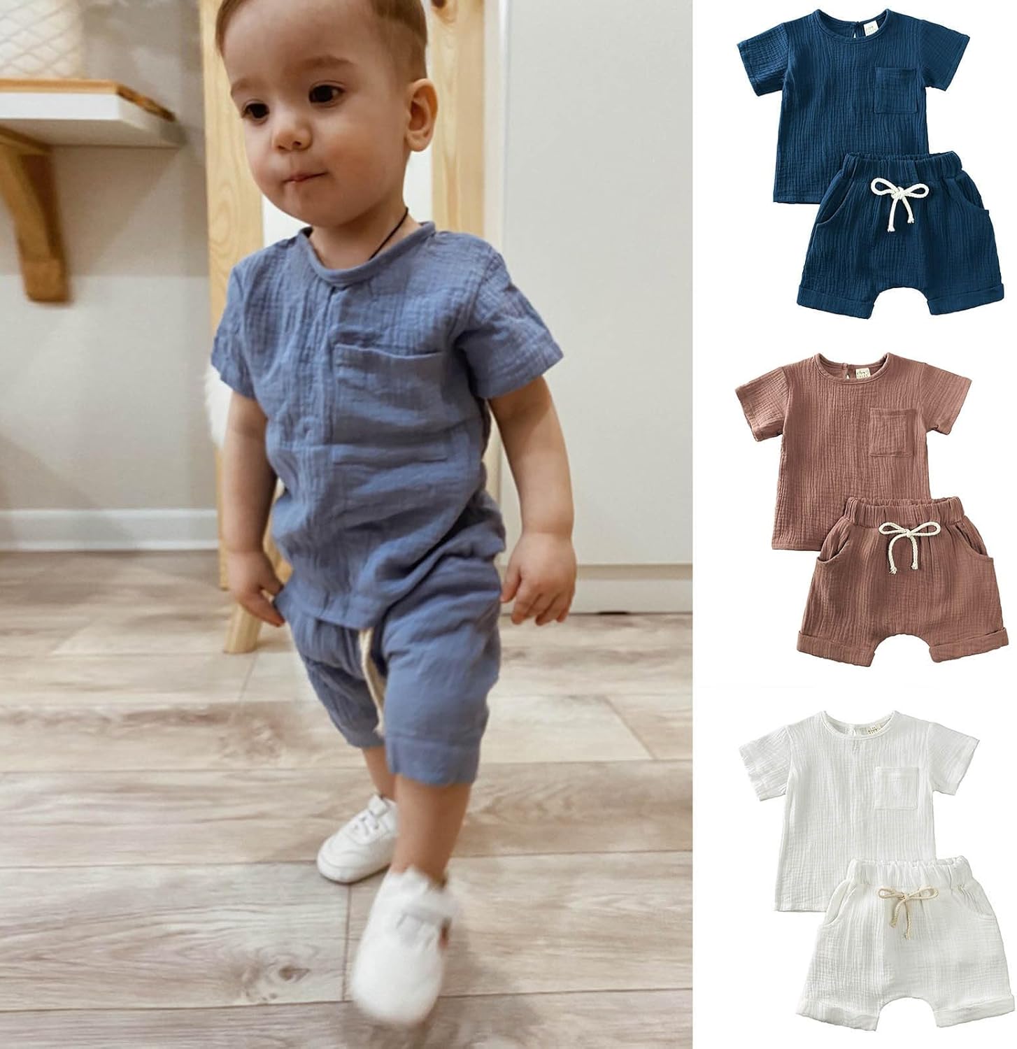 Personalized Boys Cotton Set - printed with their name or initials