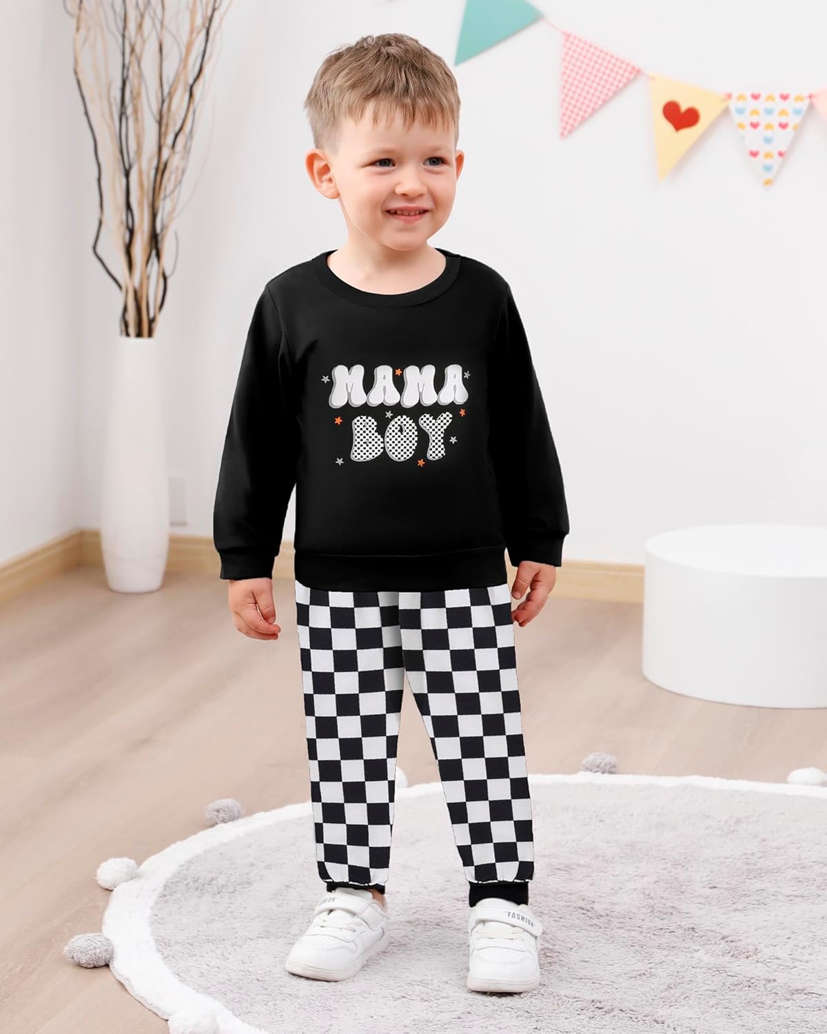 SanMio Toddler Boys Outfits 2PCS FallWinter Long Sleeve Pullover Set