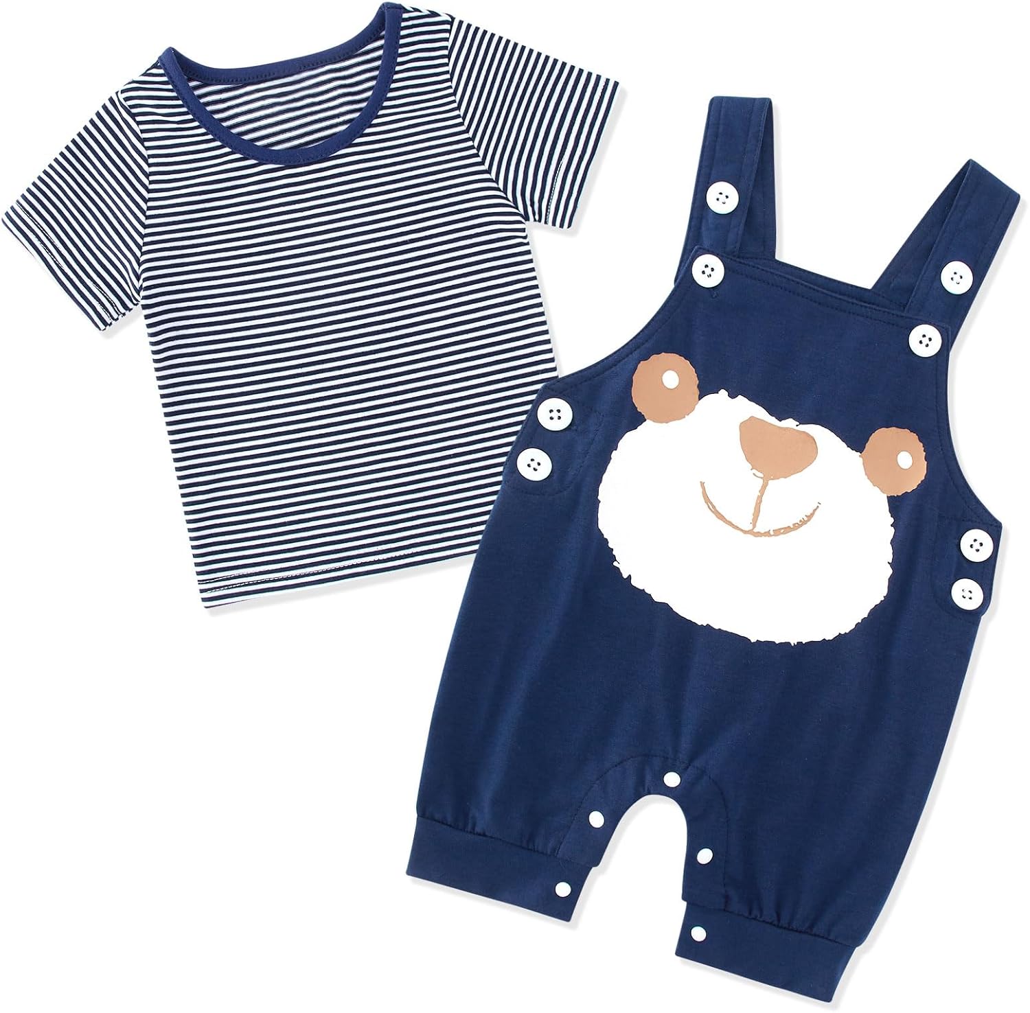 Adorable Kimoda Baby Boys Summer Shorts Set with T-Shirts Dungarees