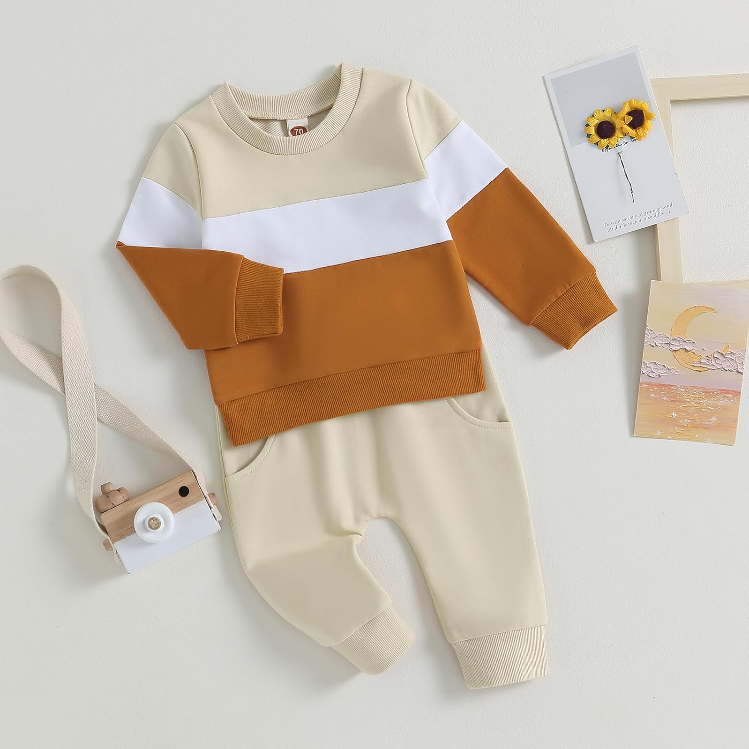 Partclots Newborn Baby Boy Fall Suit 2pcs Clothes Set
