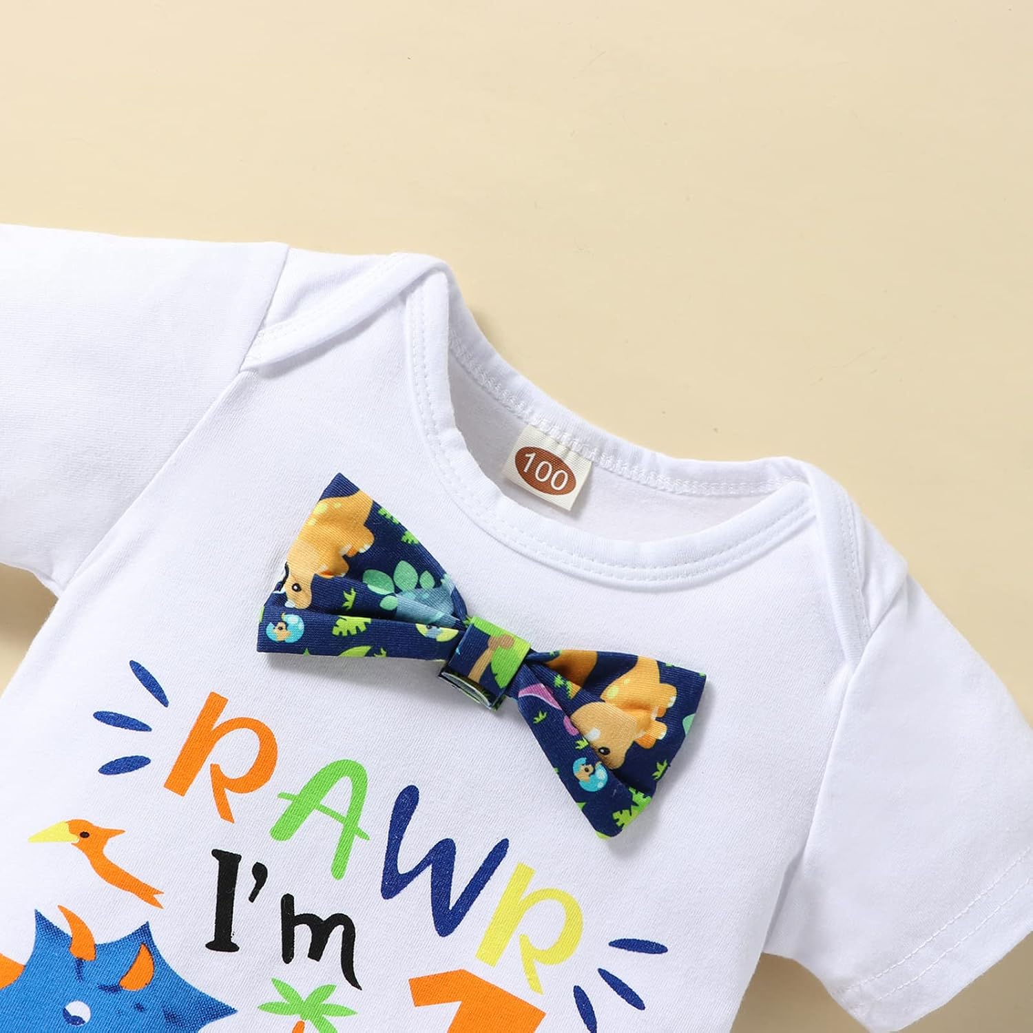 Beleva Baby Boys 1st Birthday Romper Suspenders Set