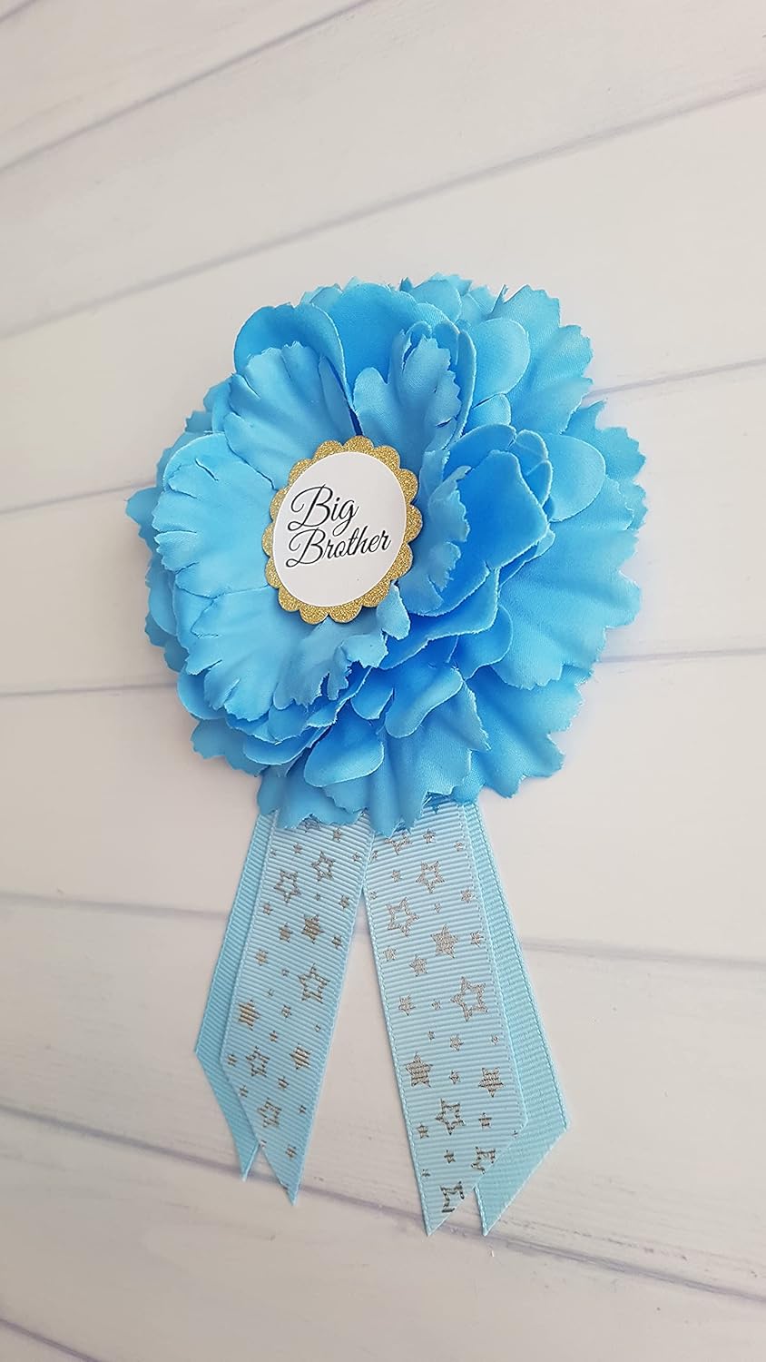 Sash Dads Pin - Maternity Belt USA Made Blue Baby Boy Shower