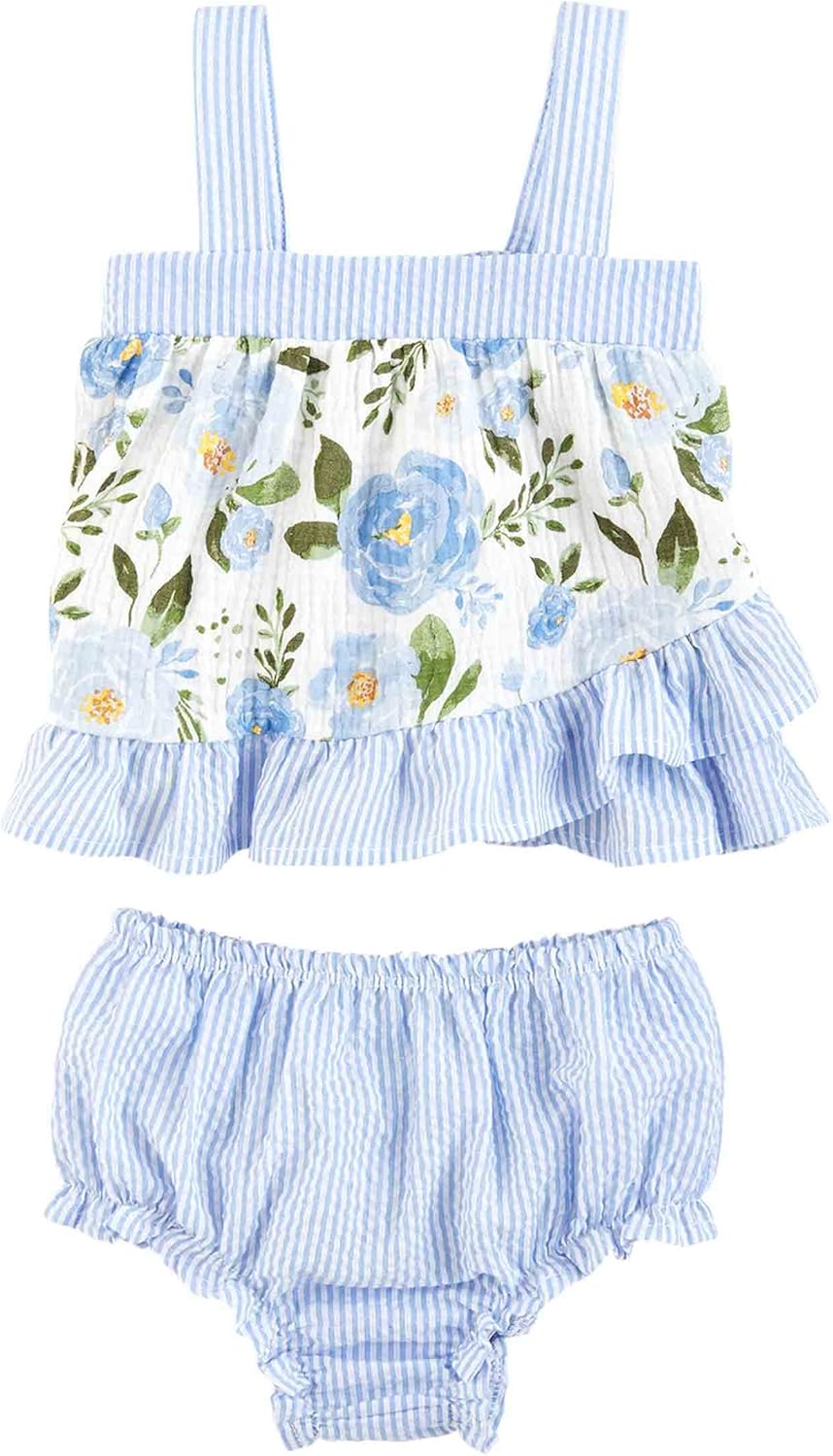 Durable and comfortable 2-piece pinafore set for baby boys
