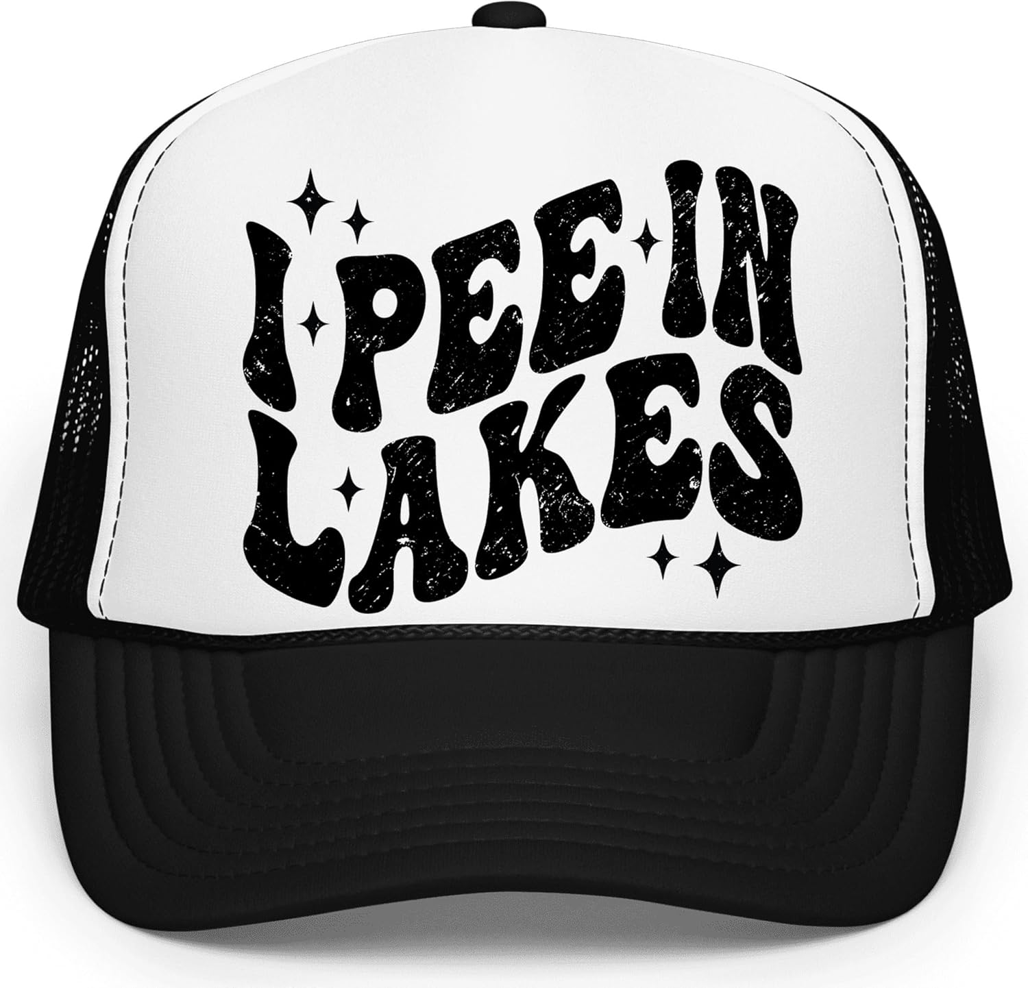 I Pee in Lakes Funny 5 Panel Snapback Trucker Hat