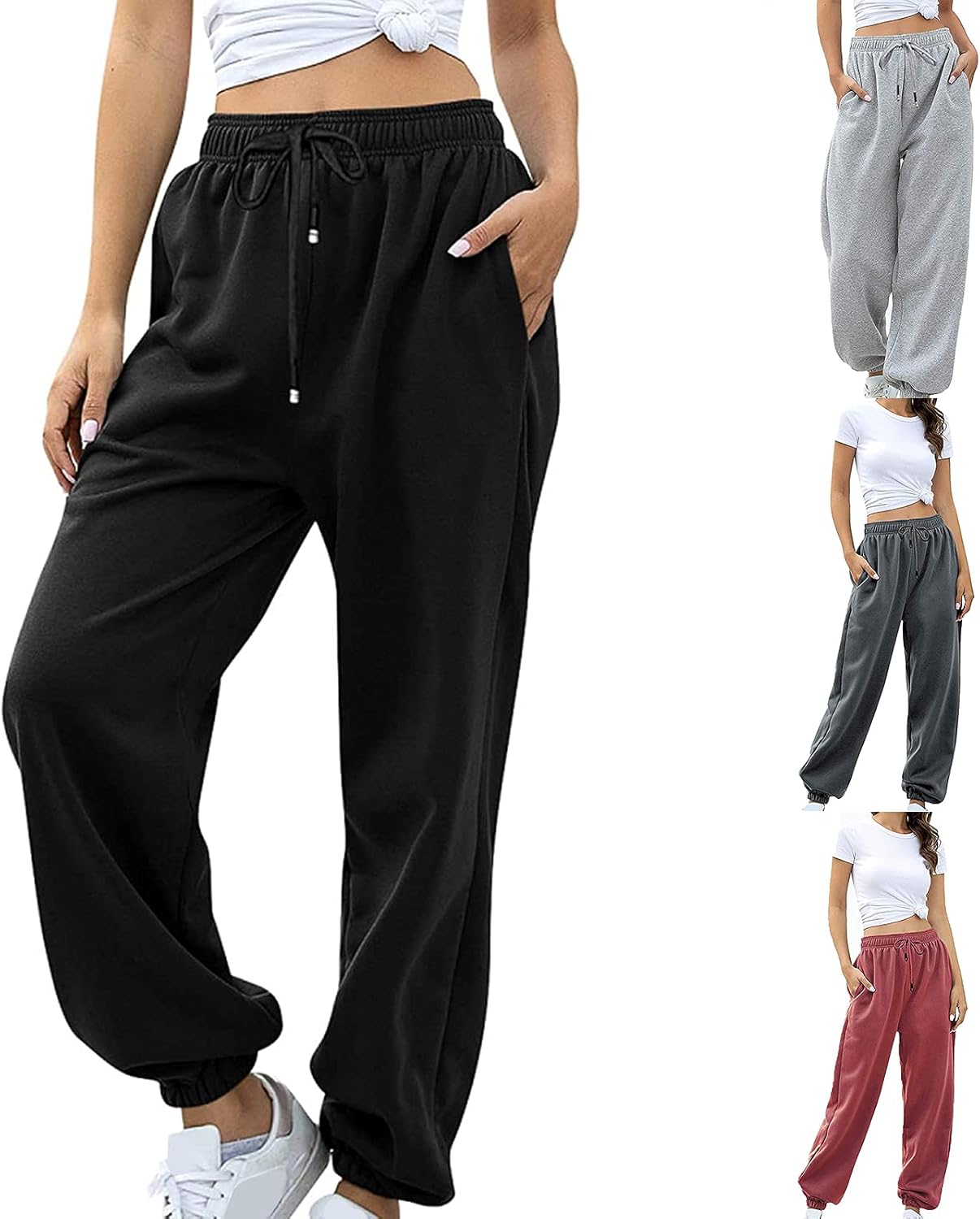 Winioder Sweatpants for Teen Girls with Pockets 1