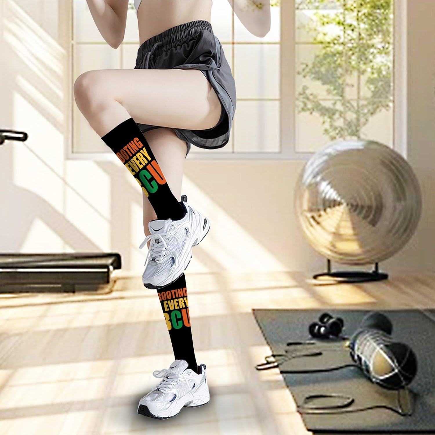 Im Rooting For HBCUs Black History Month Boot Socks