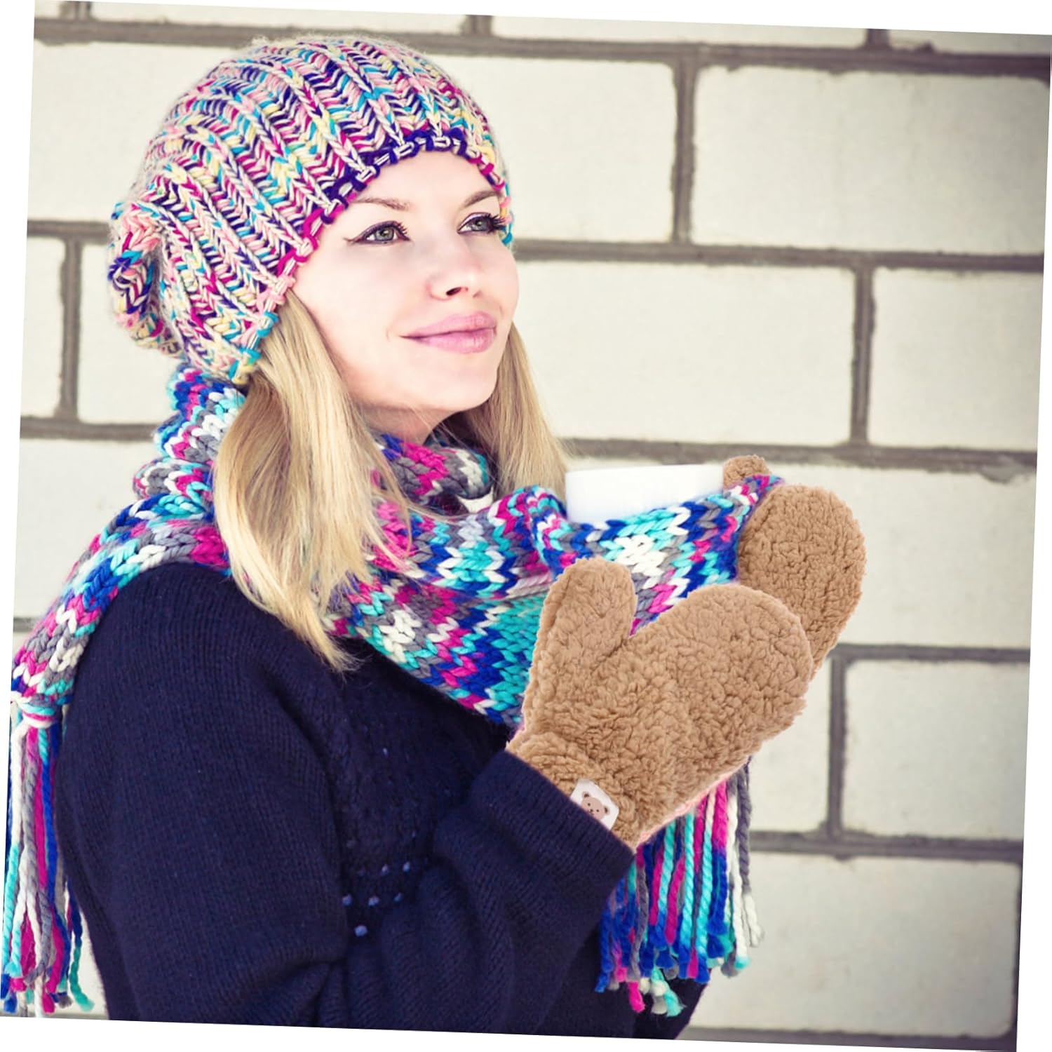 winter glovesReusable Cartoon Plush mittens for Women Soft Warm and Stylish